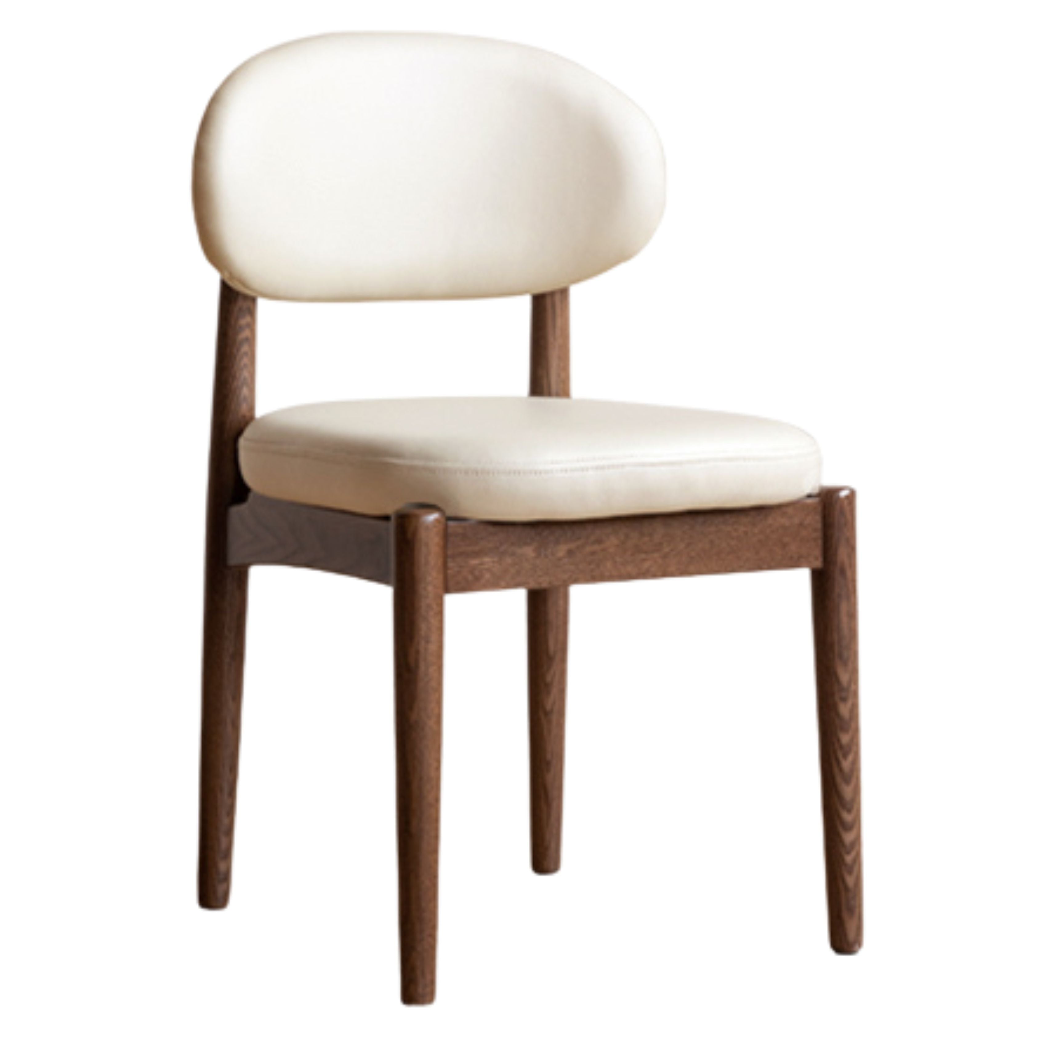 Black Walnut, Ash Solid Wood Modern White Soft Makeup Chair