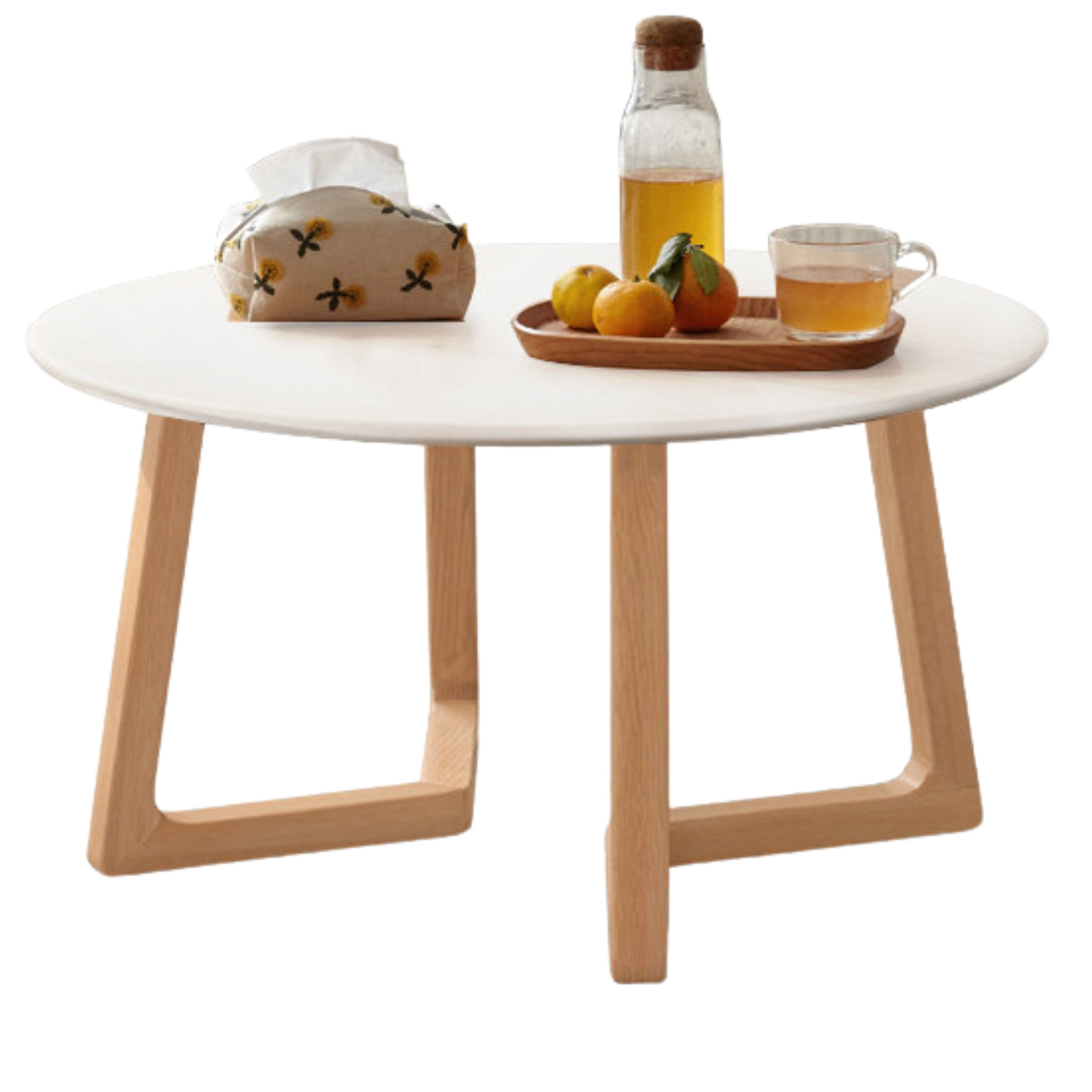 Oak, Beech Solid Wood Round Coffee Table