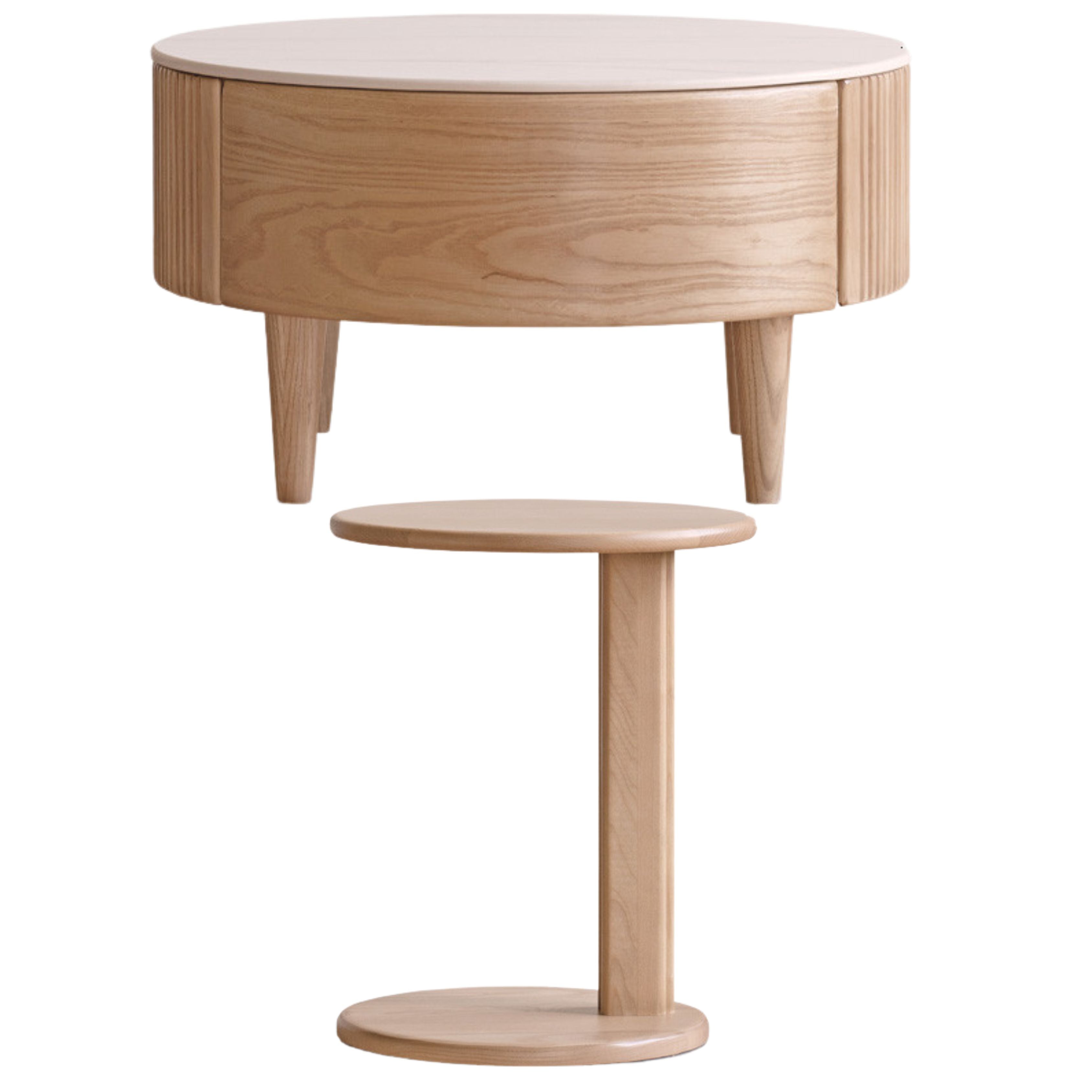 Ash Solid Wood Rock Plate Coffee Table