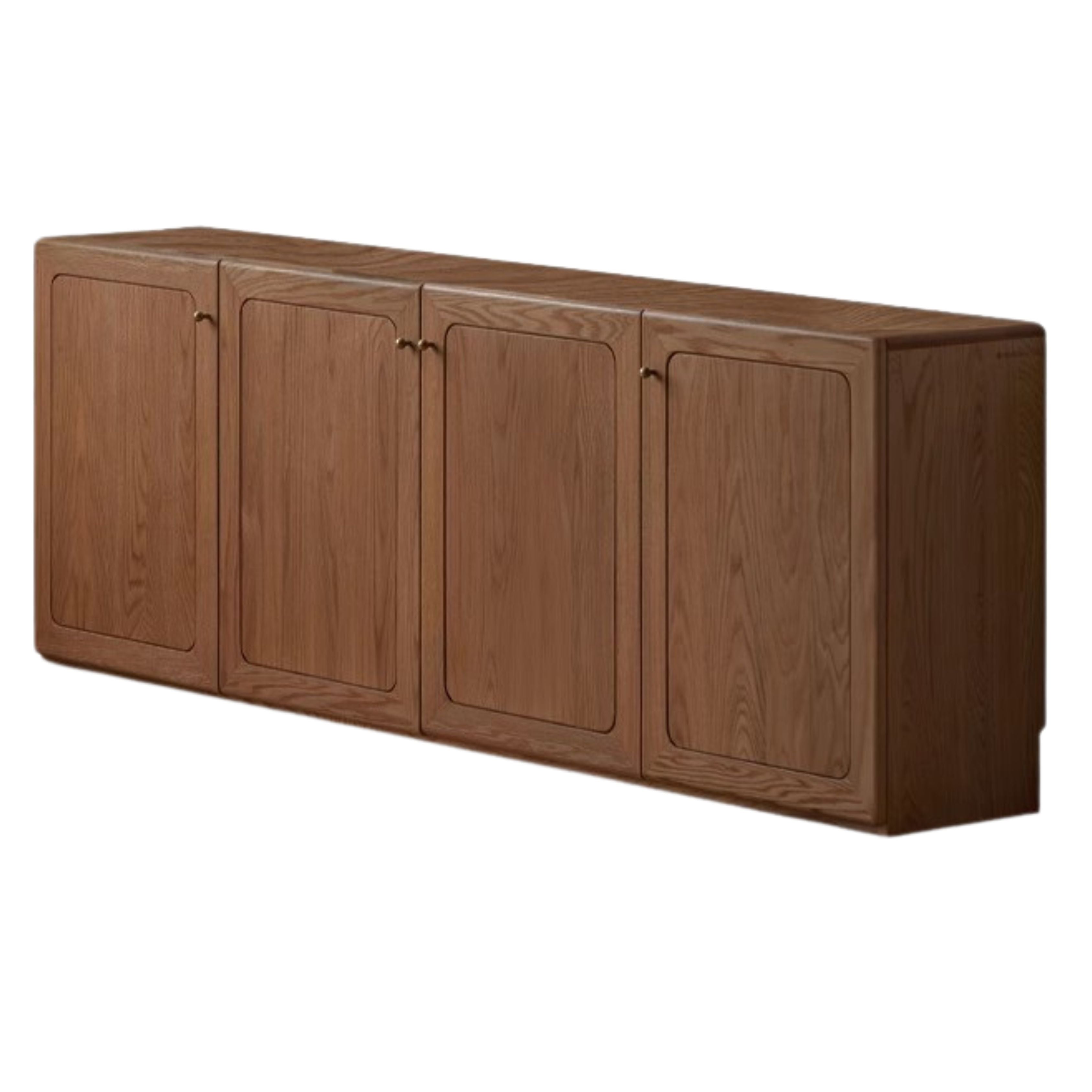 Oak Solid Wood Modern Floor Storage TV Cabinet.