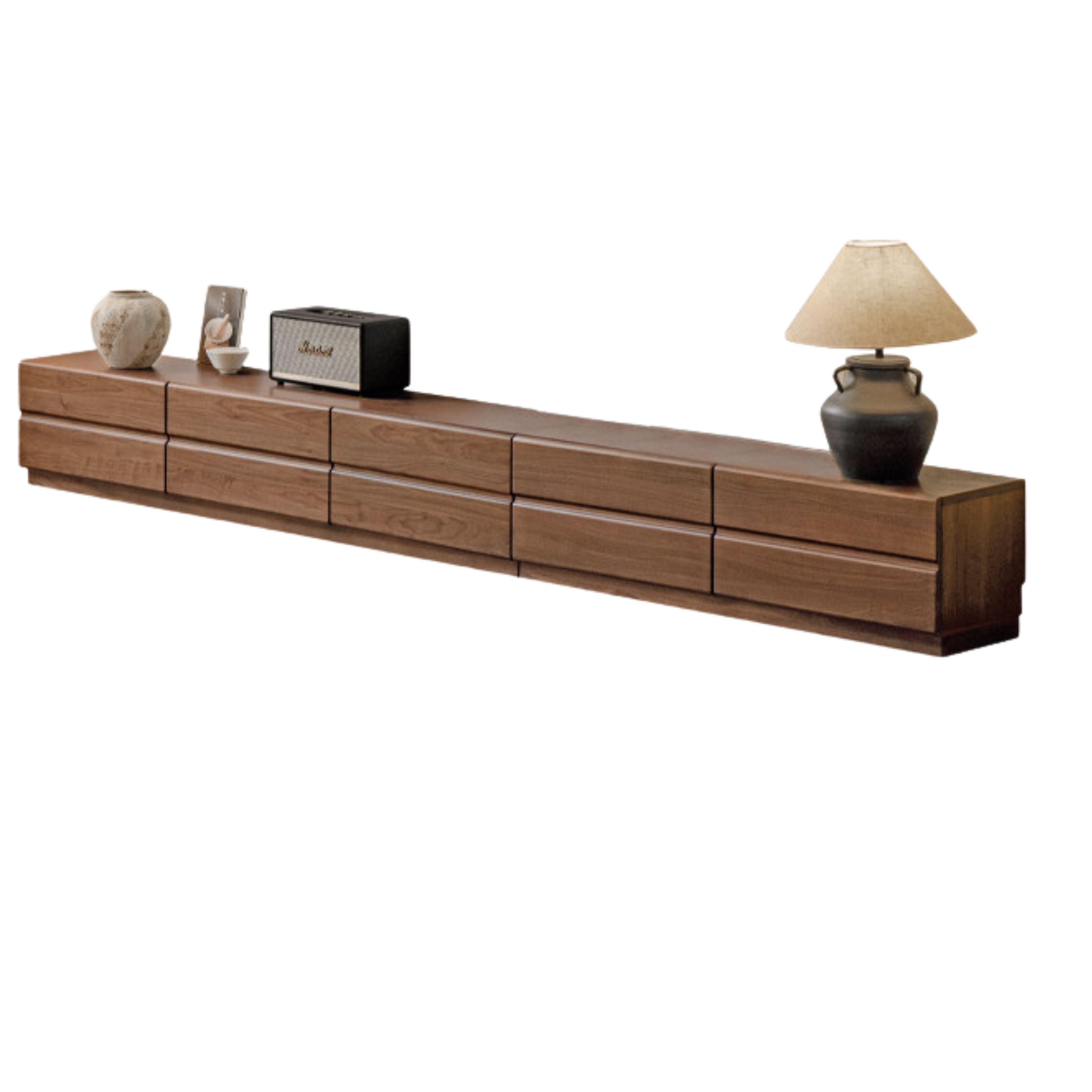 Oak, Black Walnut Solid Wood TV Cabinet.