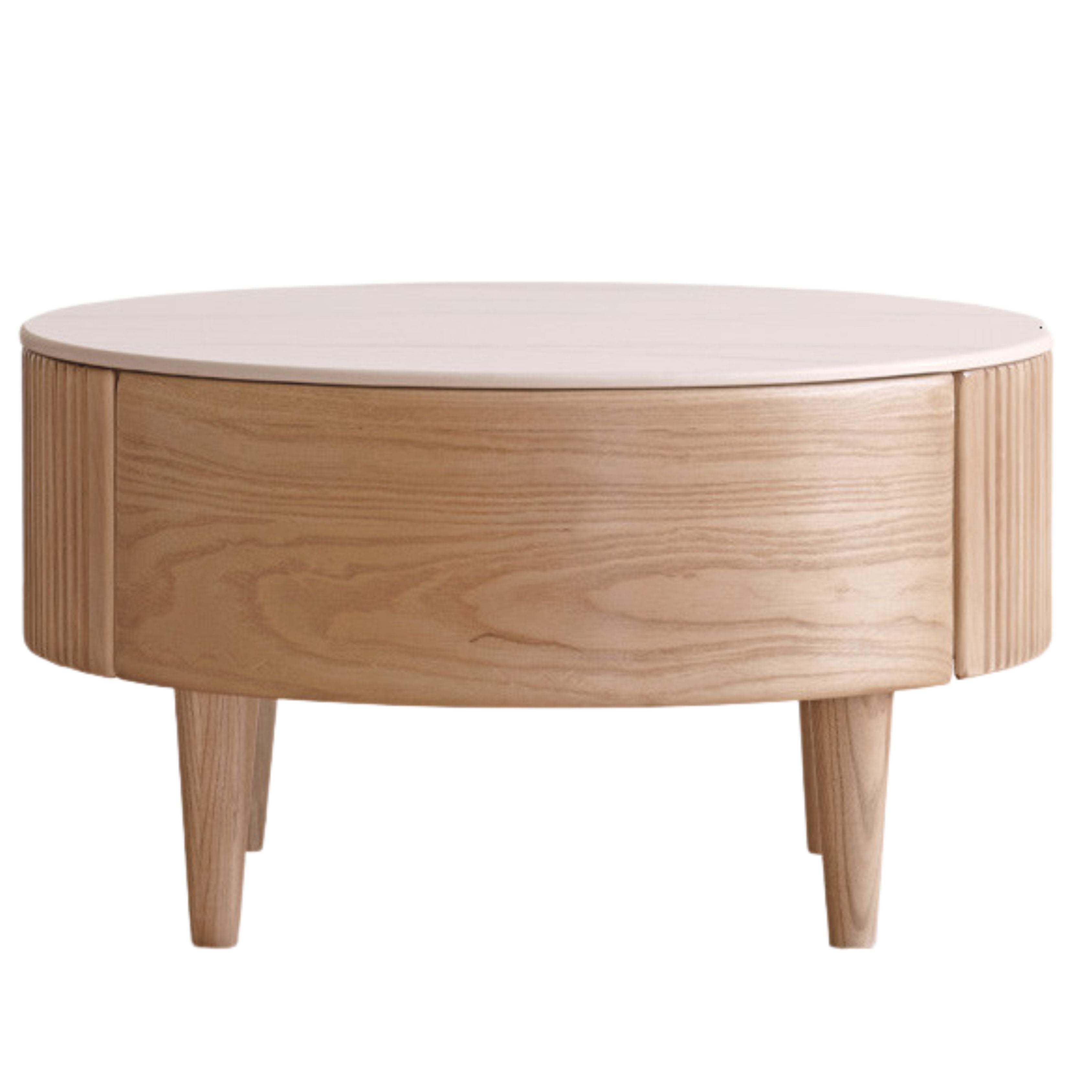 Ash Solid Wood Rock Plate Coffee Table