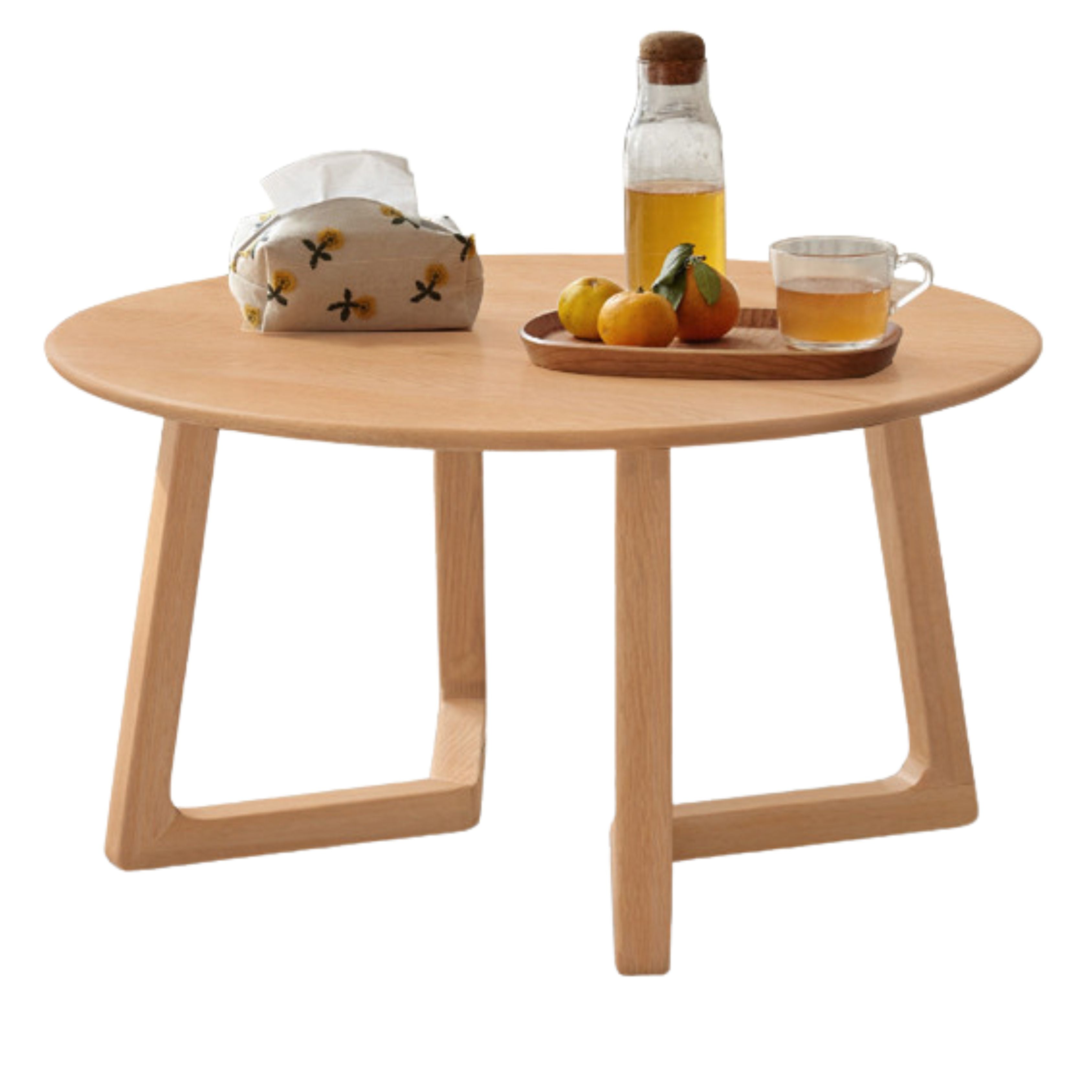 Oak, Beech Solid Wood Round Coffee Table