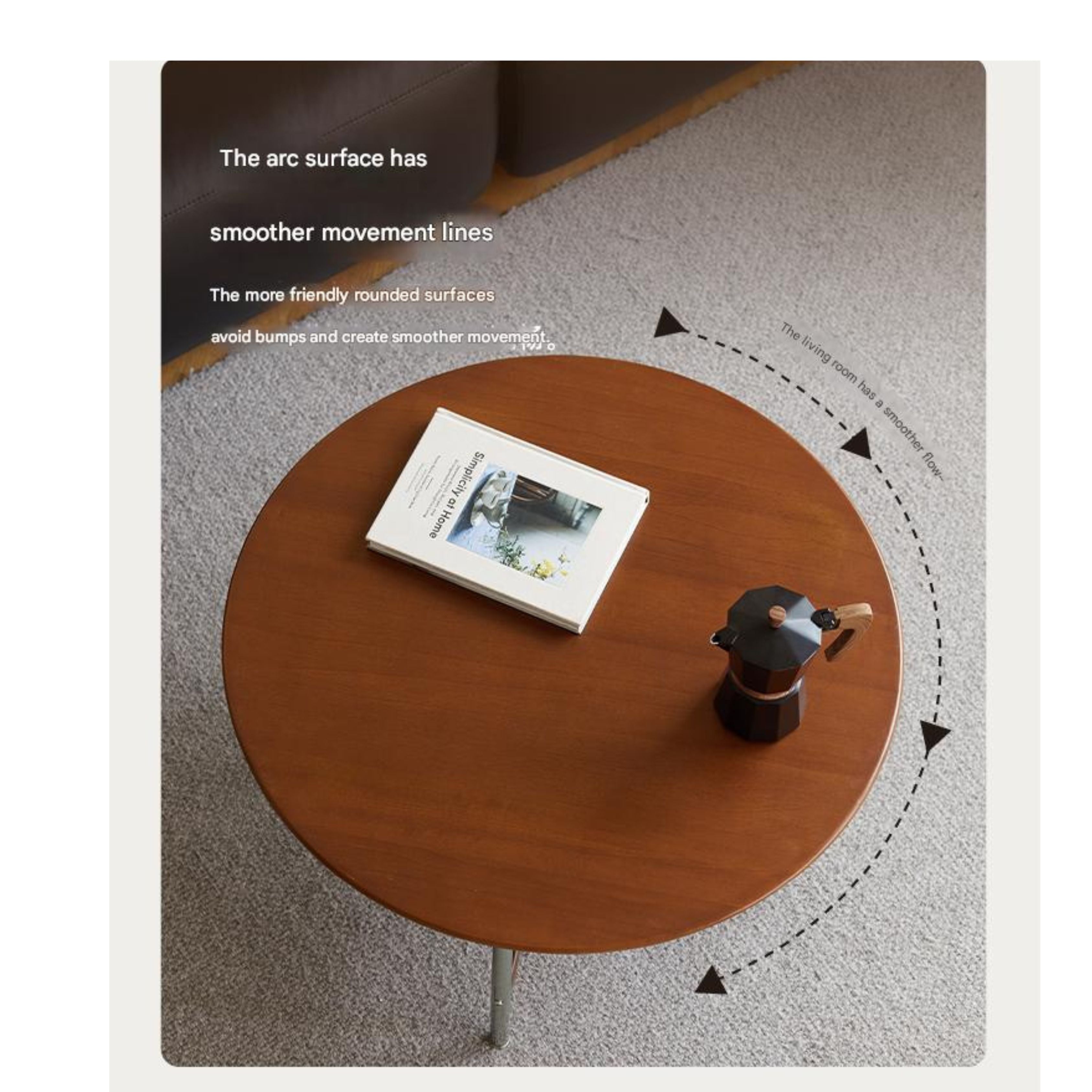 Poplar Solid Wood American Retro Coffee Table.