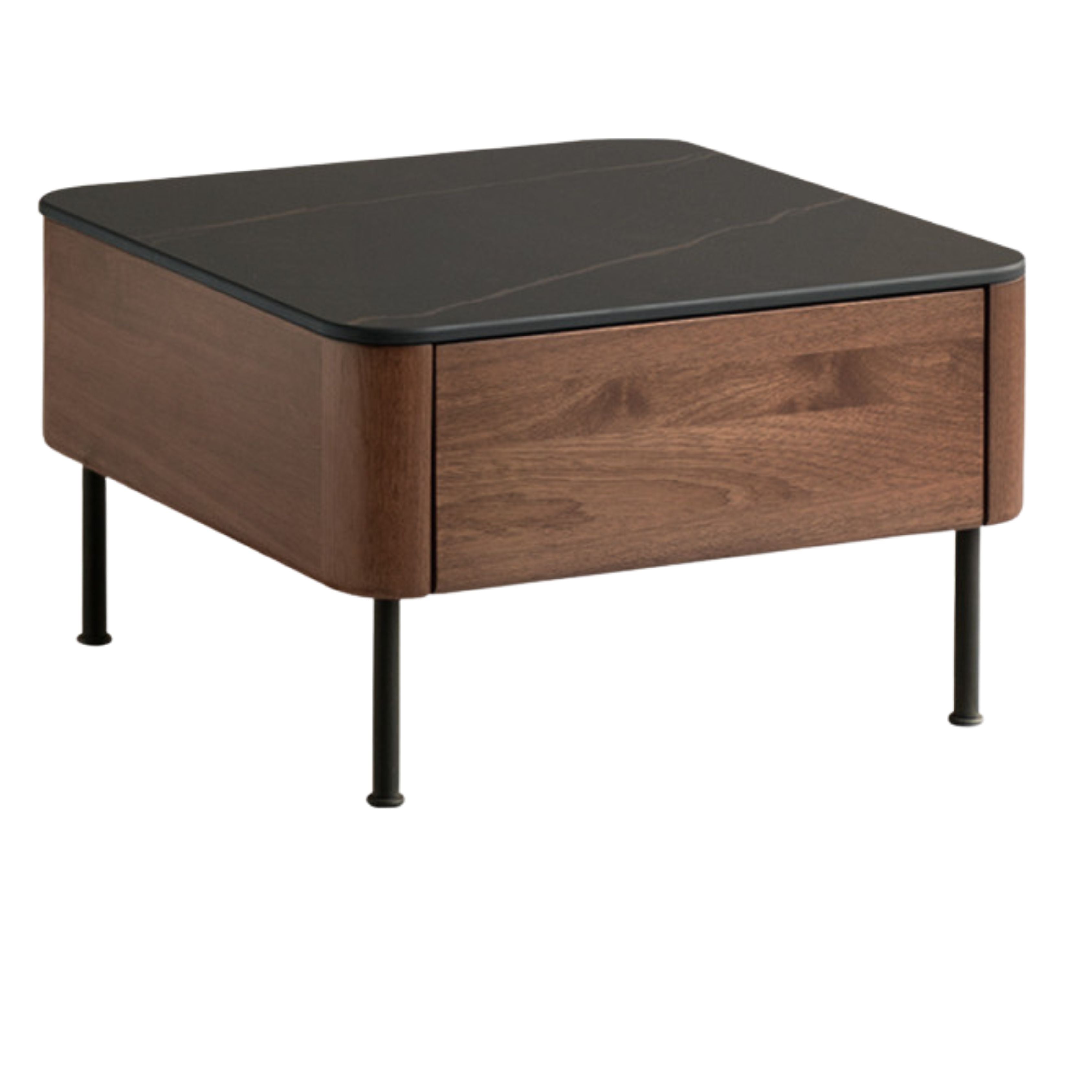 Sandalwood, Oak, Black Walnut Solid Wood Slate Top Coffee Table