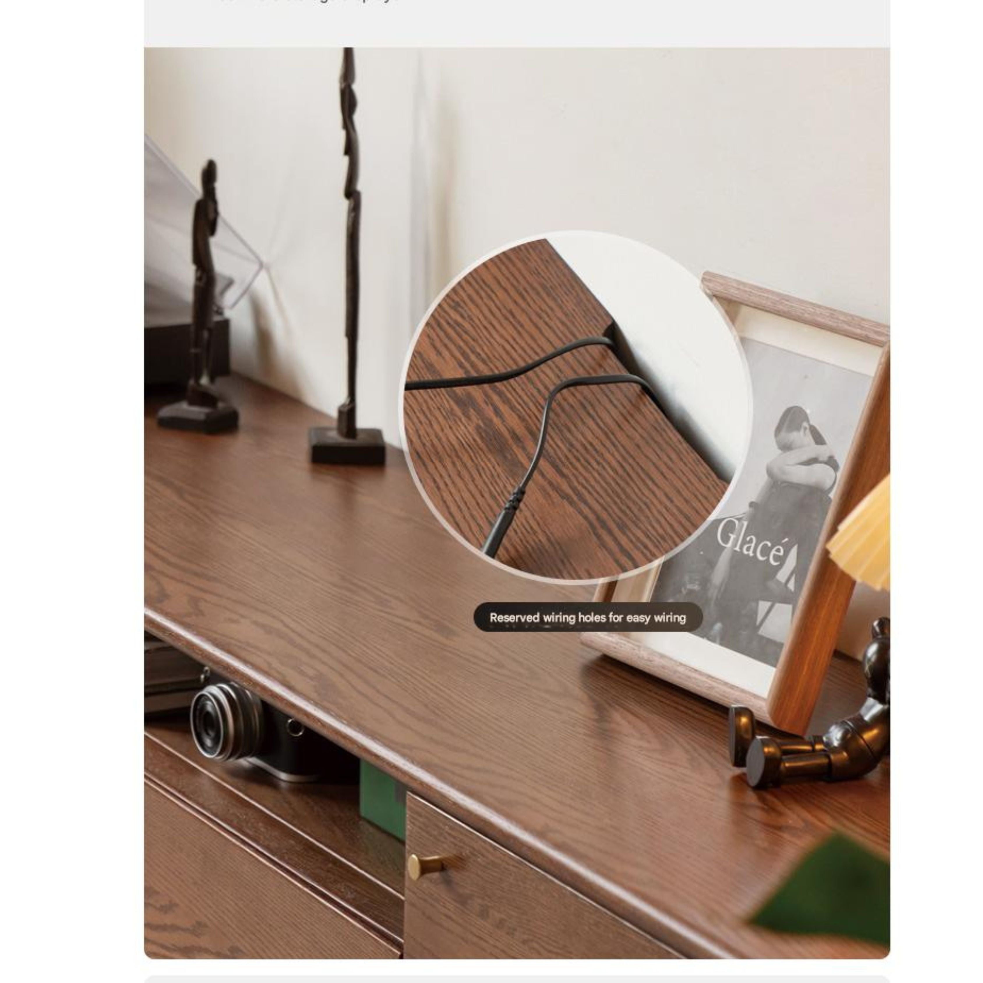 Oak Solid Wood Nordic Modern TV Stand