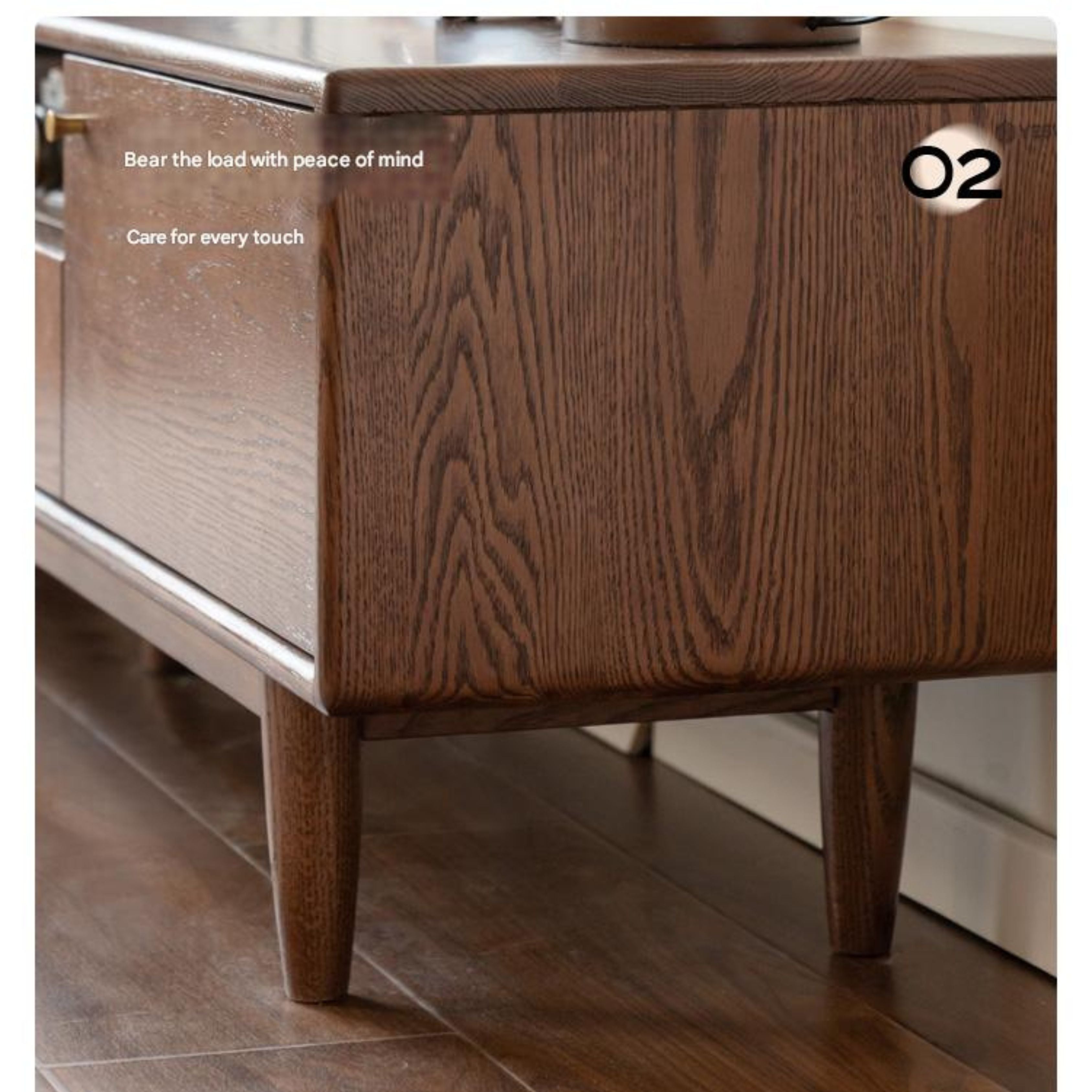 Oak Solid Wood Nordic Modern TV Stand