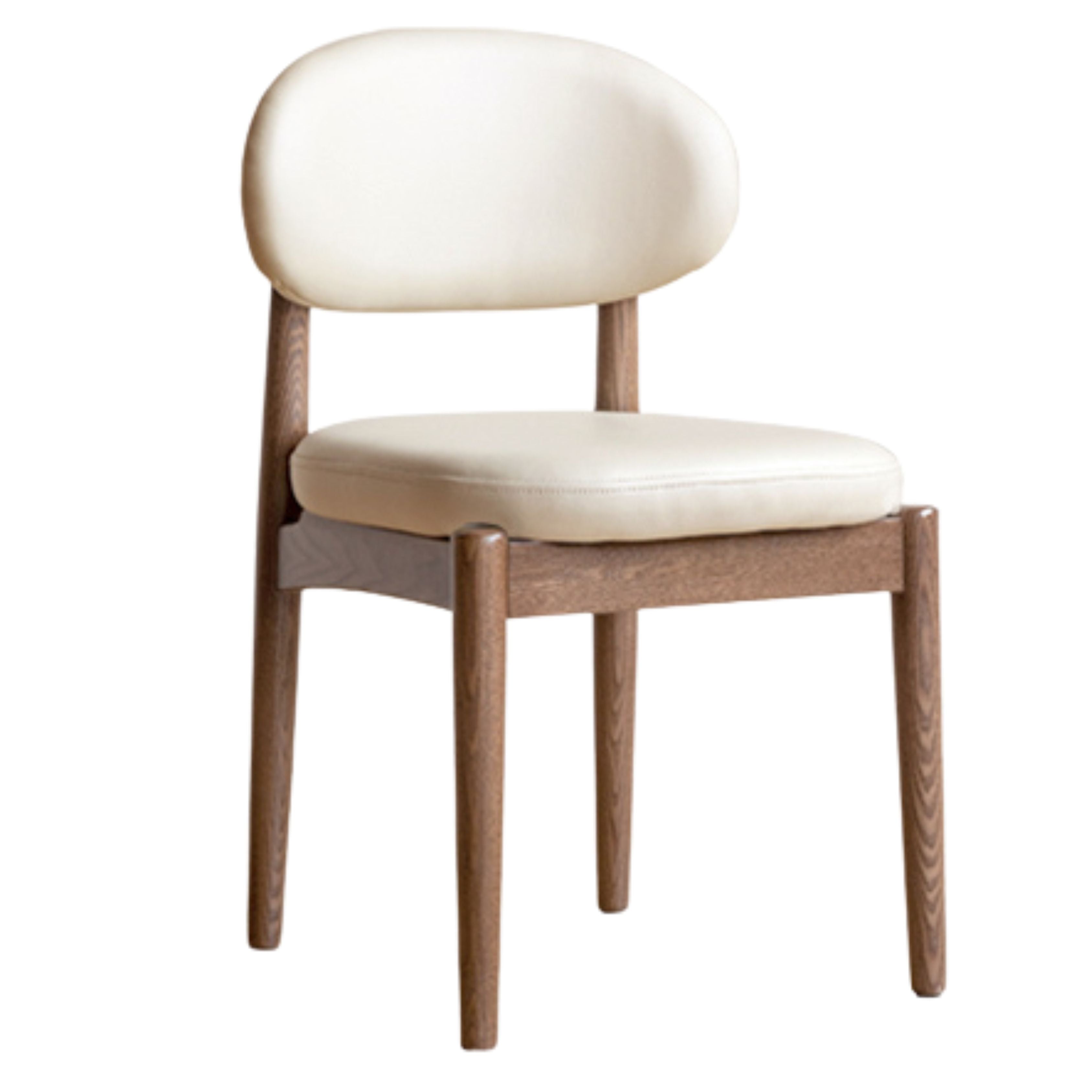 Black Walnut, Ash Solid Wood Modern White Soft Makeup Chair