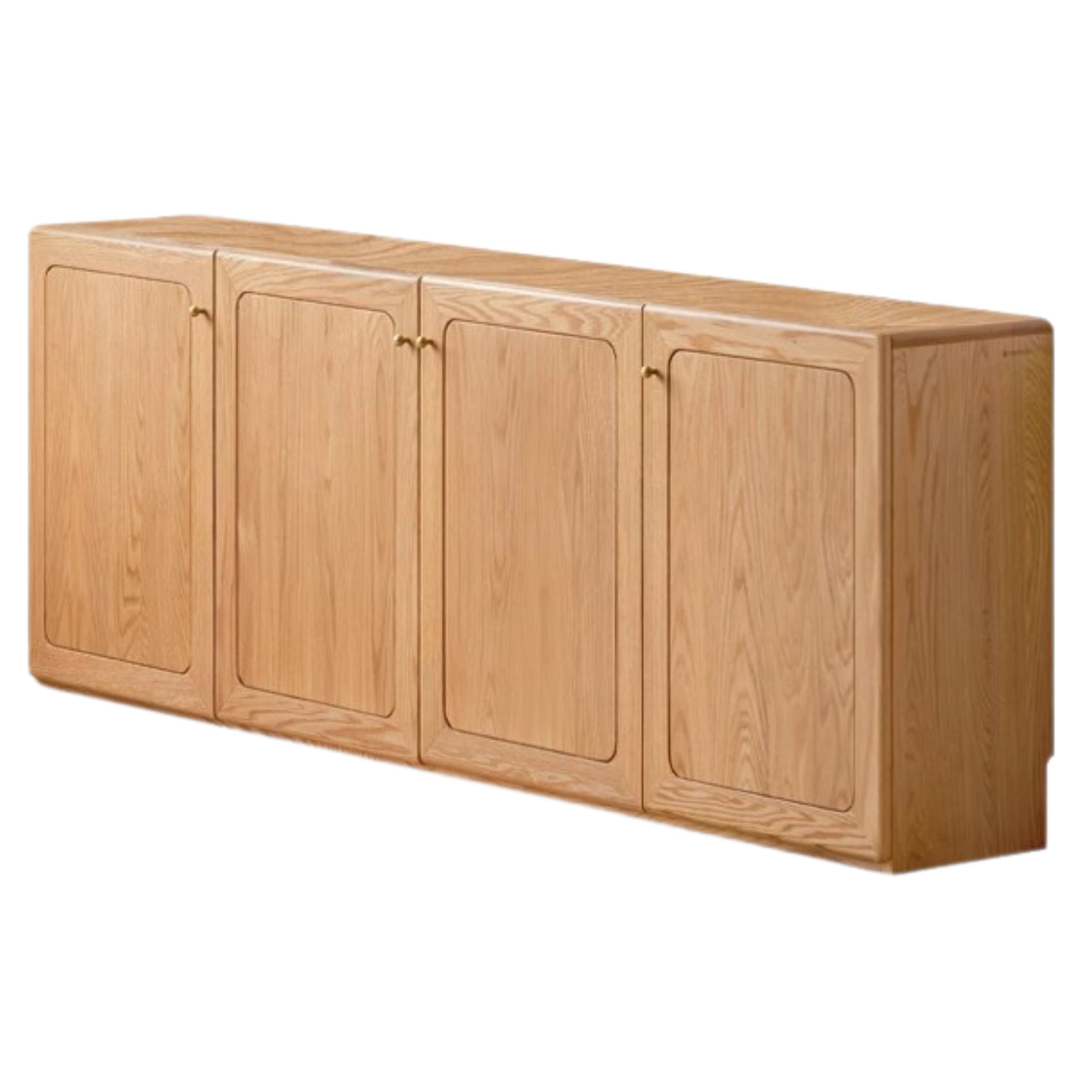 Oak Solid Wood Modern Floor Storage TV Cabinet.