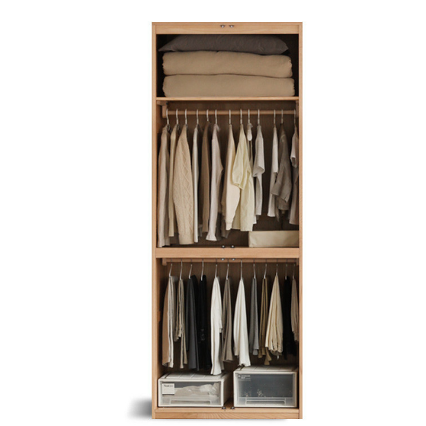 Oak, Ash Solid Wood Sectional Wardrobe