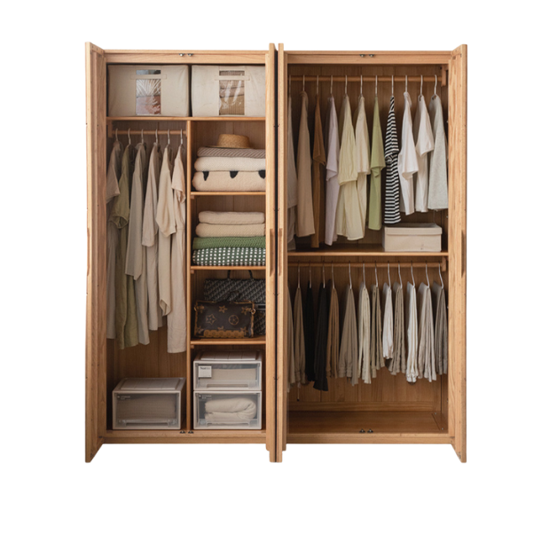 Ash Solid Wood Wardrobe Modern