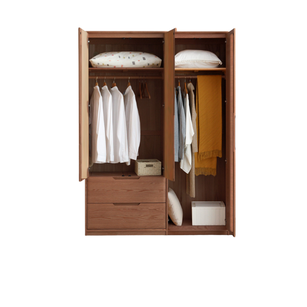 Ash Solid Wood Wardrobe Modern