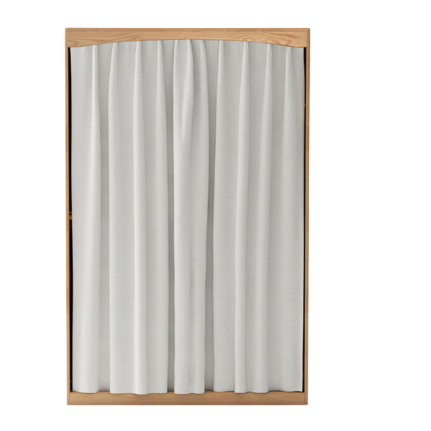 Oak Solid Wood Wardrobe Curtain Design