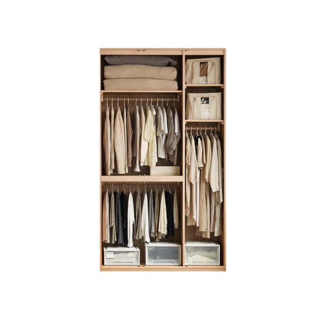 Oak, Ash Solid Wood Sectional Wardrobe
