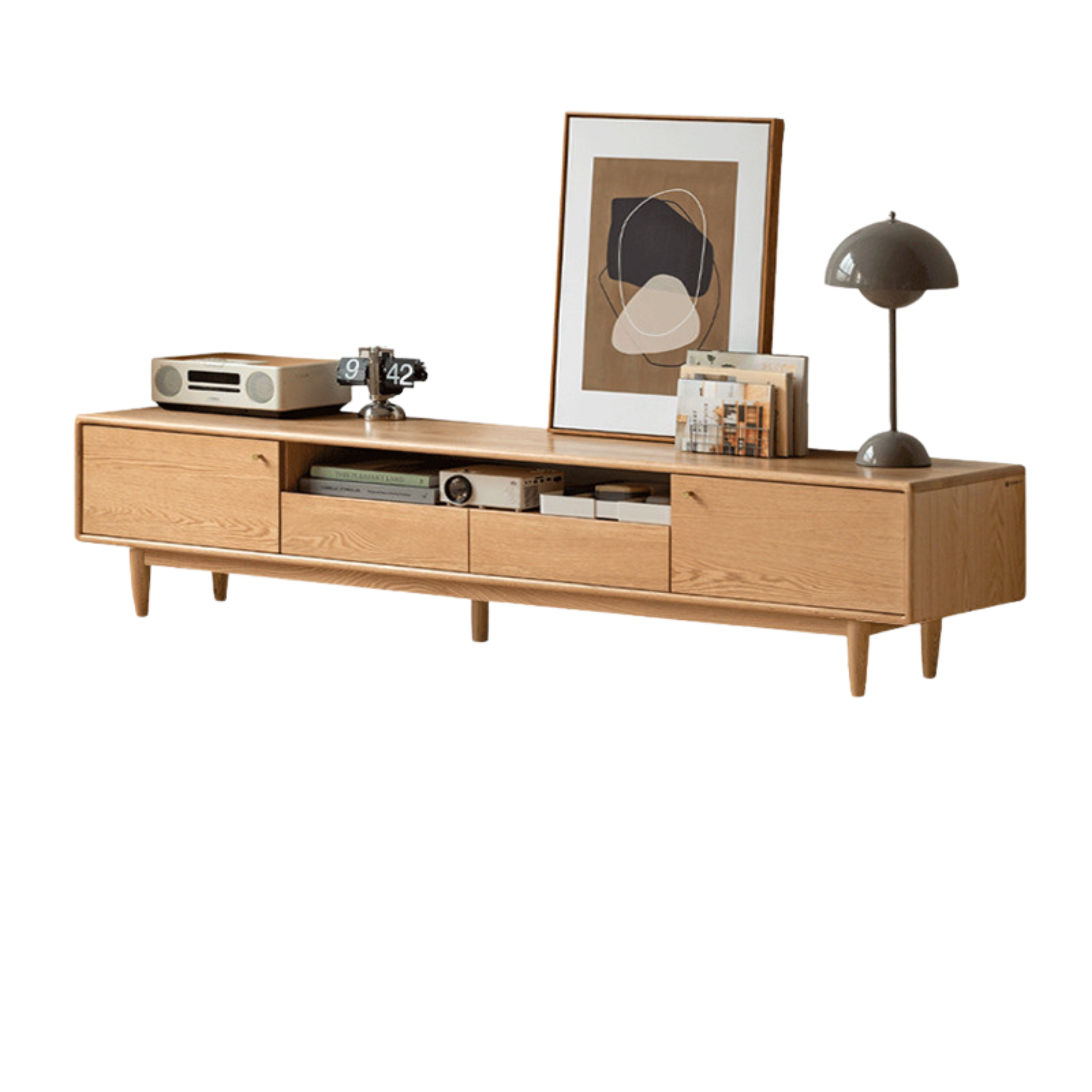 Oak Solid Wood TV Stand.