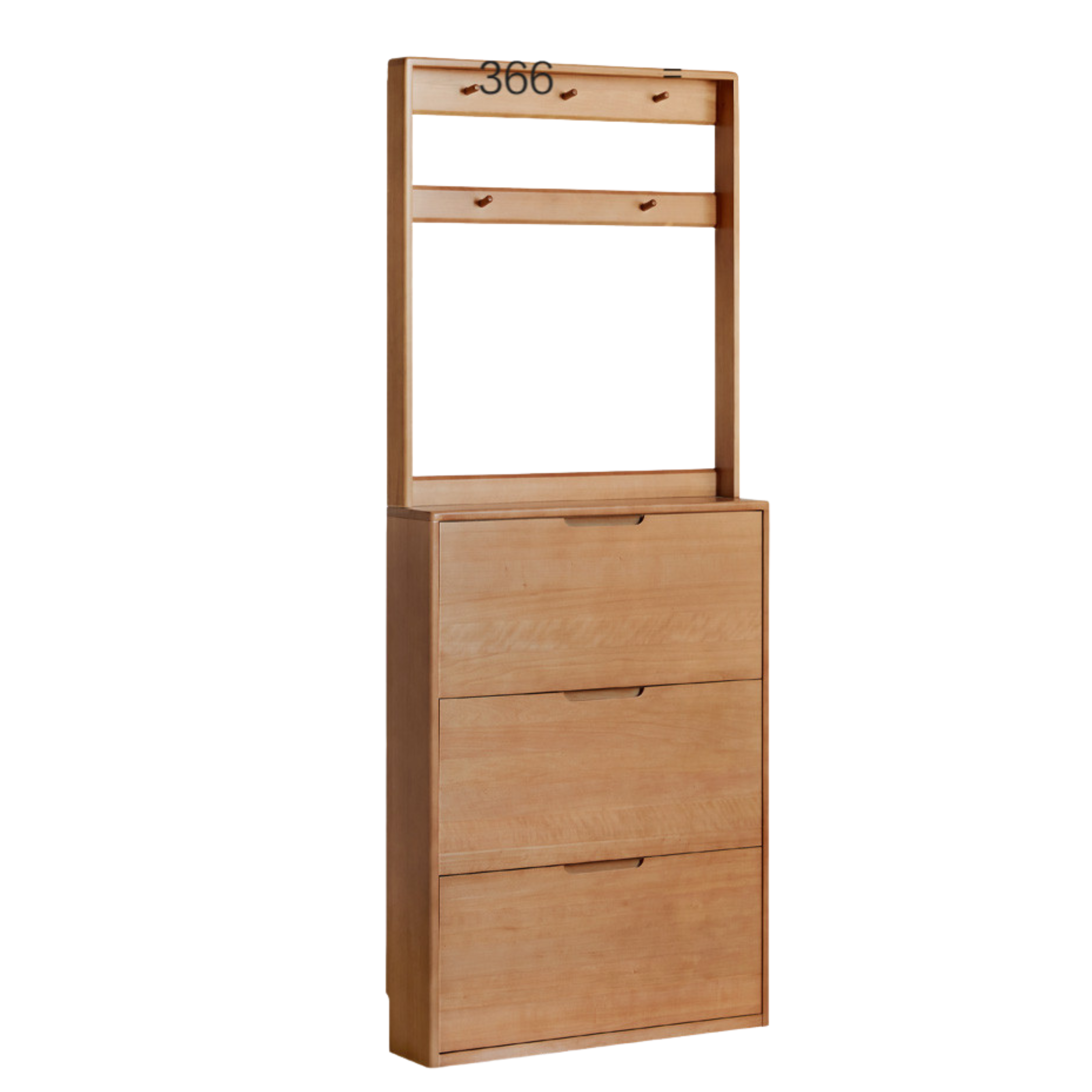 Oak, Poplar Solid Wood Ultra Thin Shoe Cabinet