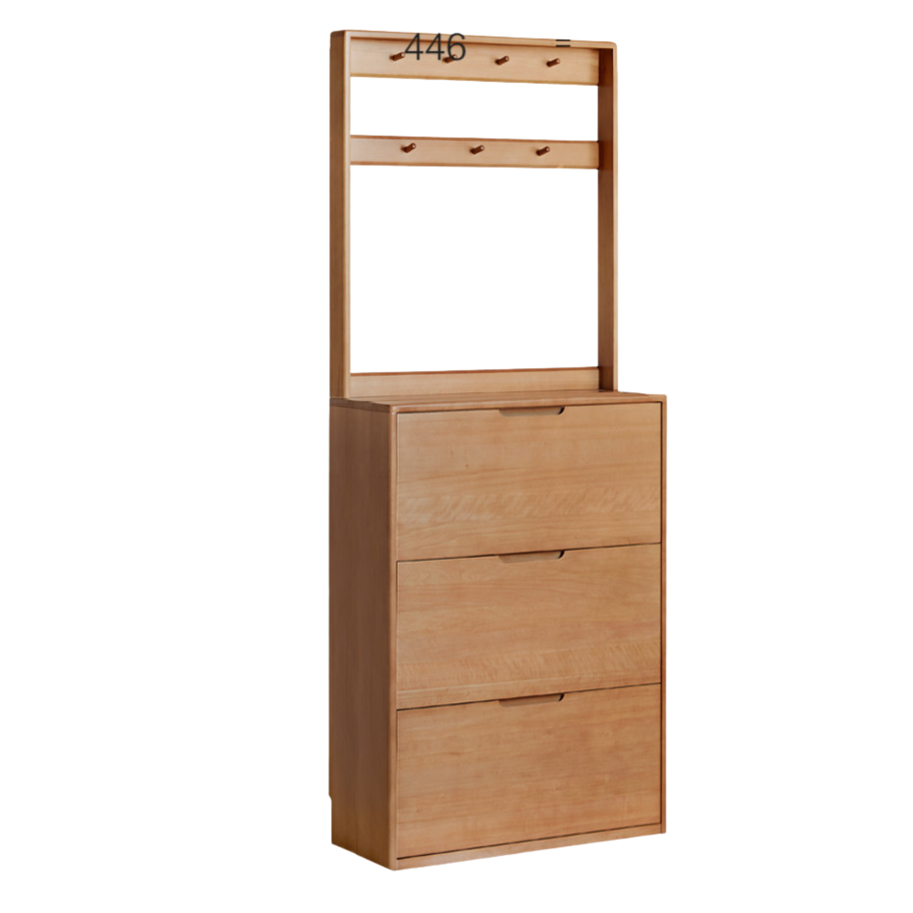 Oak, Poplar Solid Wood Ultra Thin Shoe Cabinet