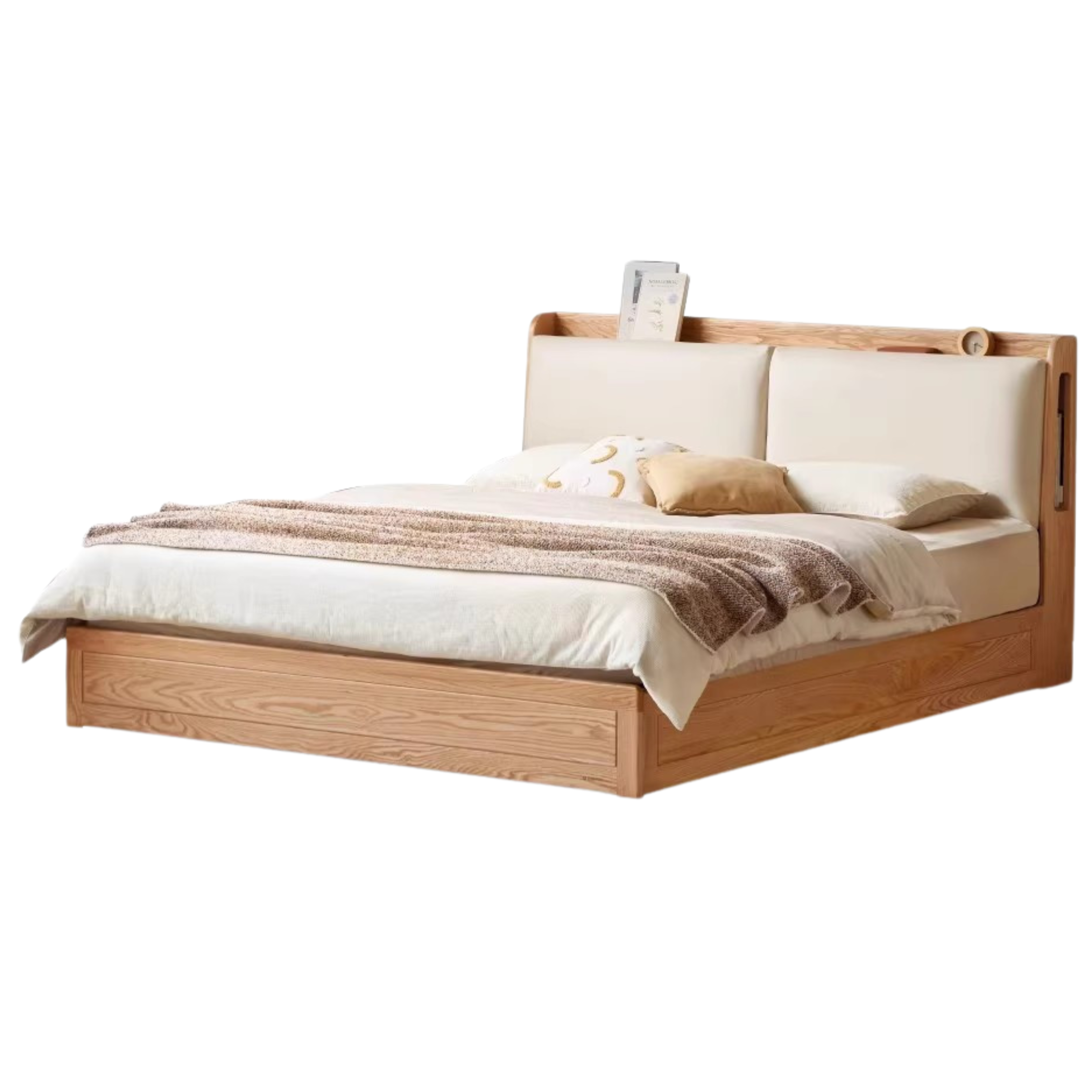 Oak Solid Wood Box Bed Storage Technology Cloth