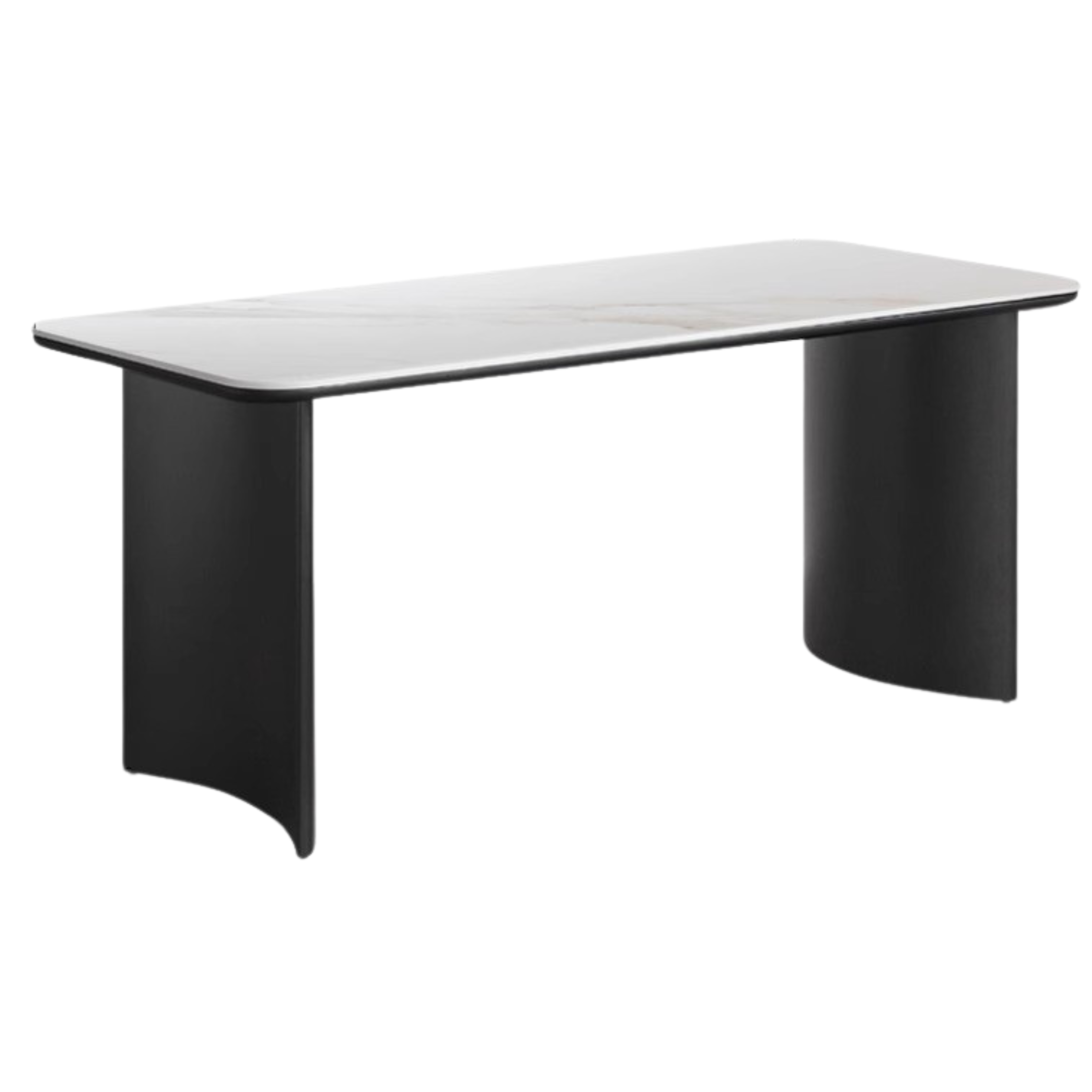 Wrought Iron Rock Slab Dining Table With Metal Leg