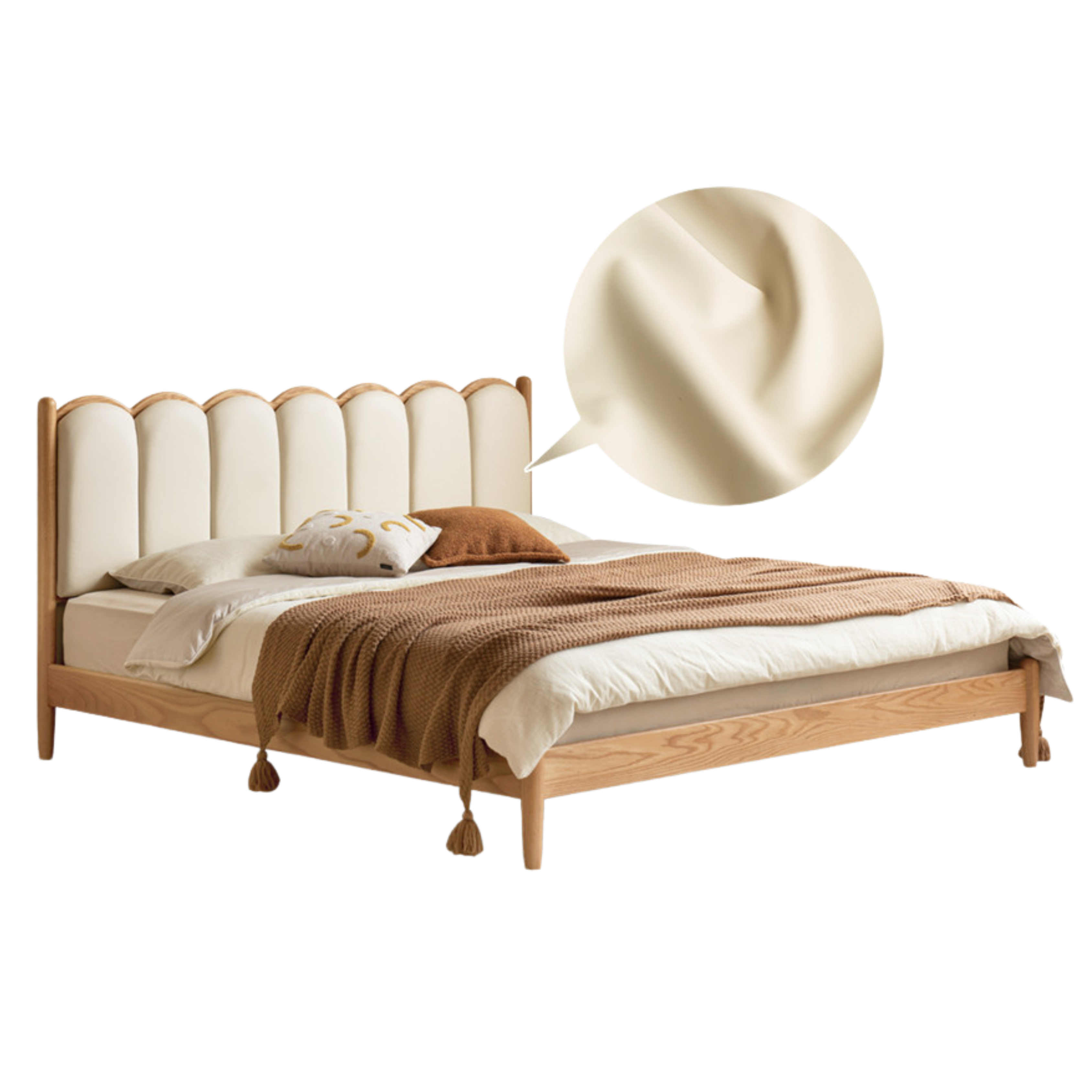 Beech, Oak Solid Wood Dream House Soft Bed