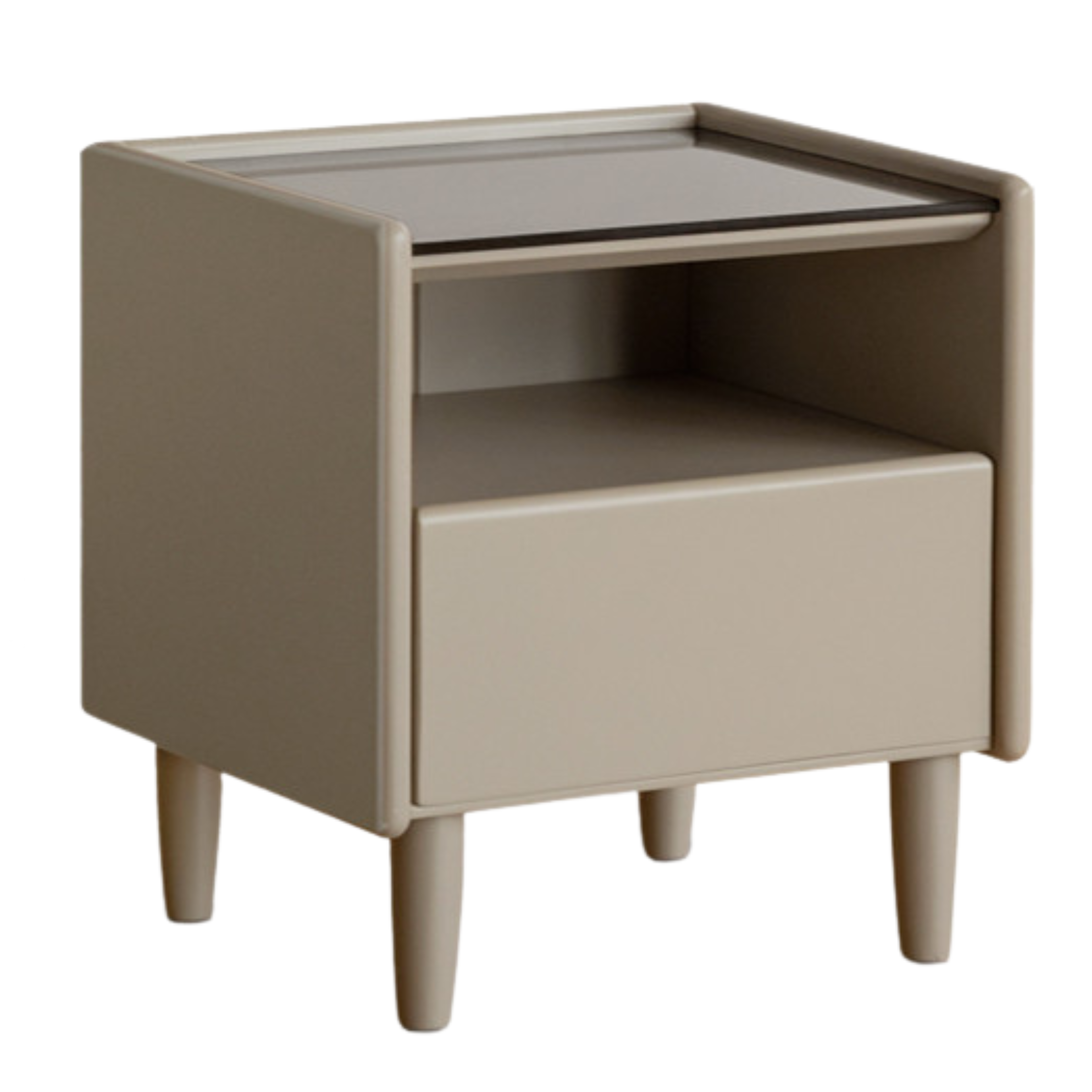 Black Walnut, White Ash, Cherry, Poplar, Tulipwood, Solid Rubberwood Modern Nightstand