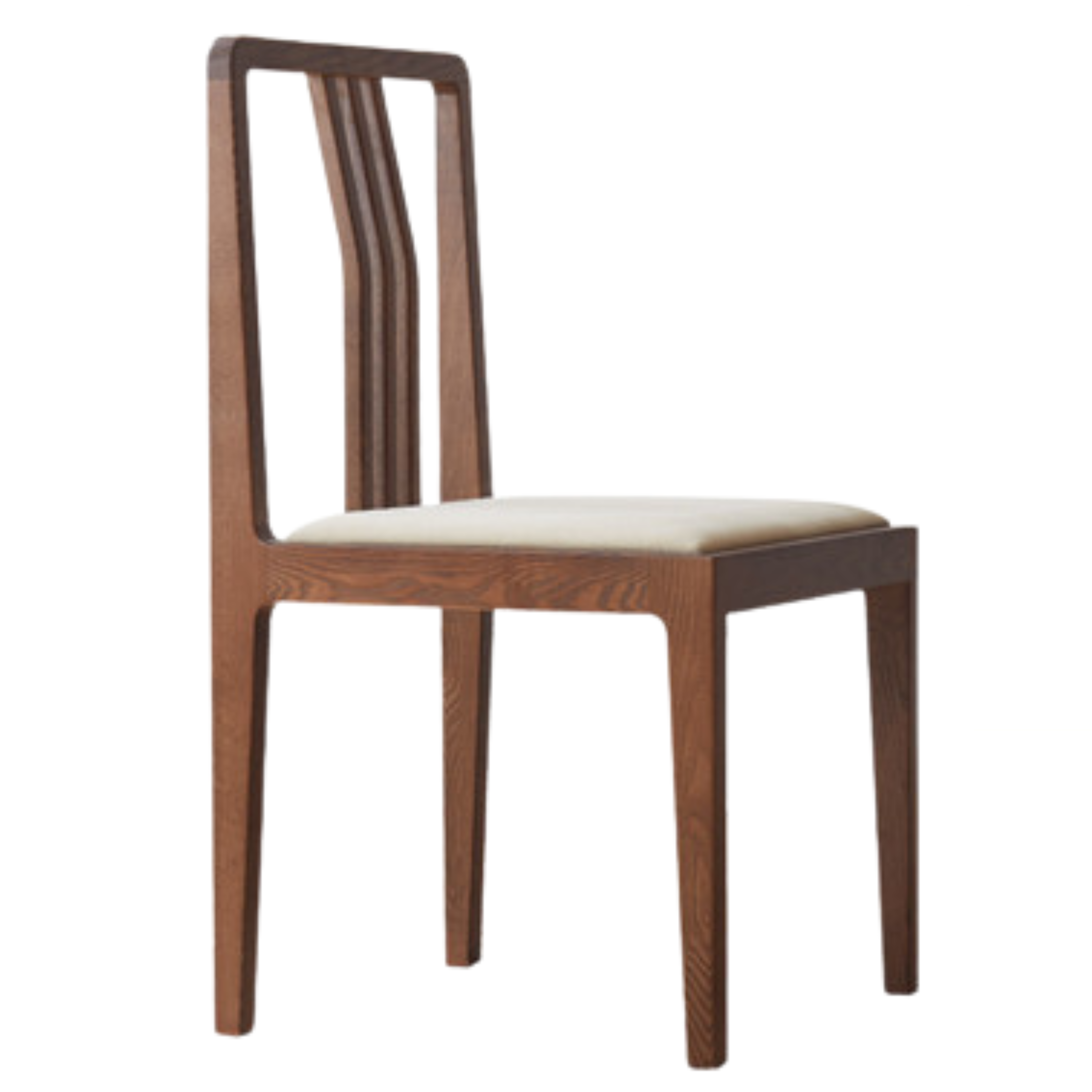 Set 4 pcs Black Walnut, Ash Solid Wood Dining Chair with Backrest 4pcs