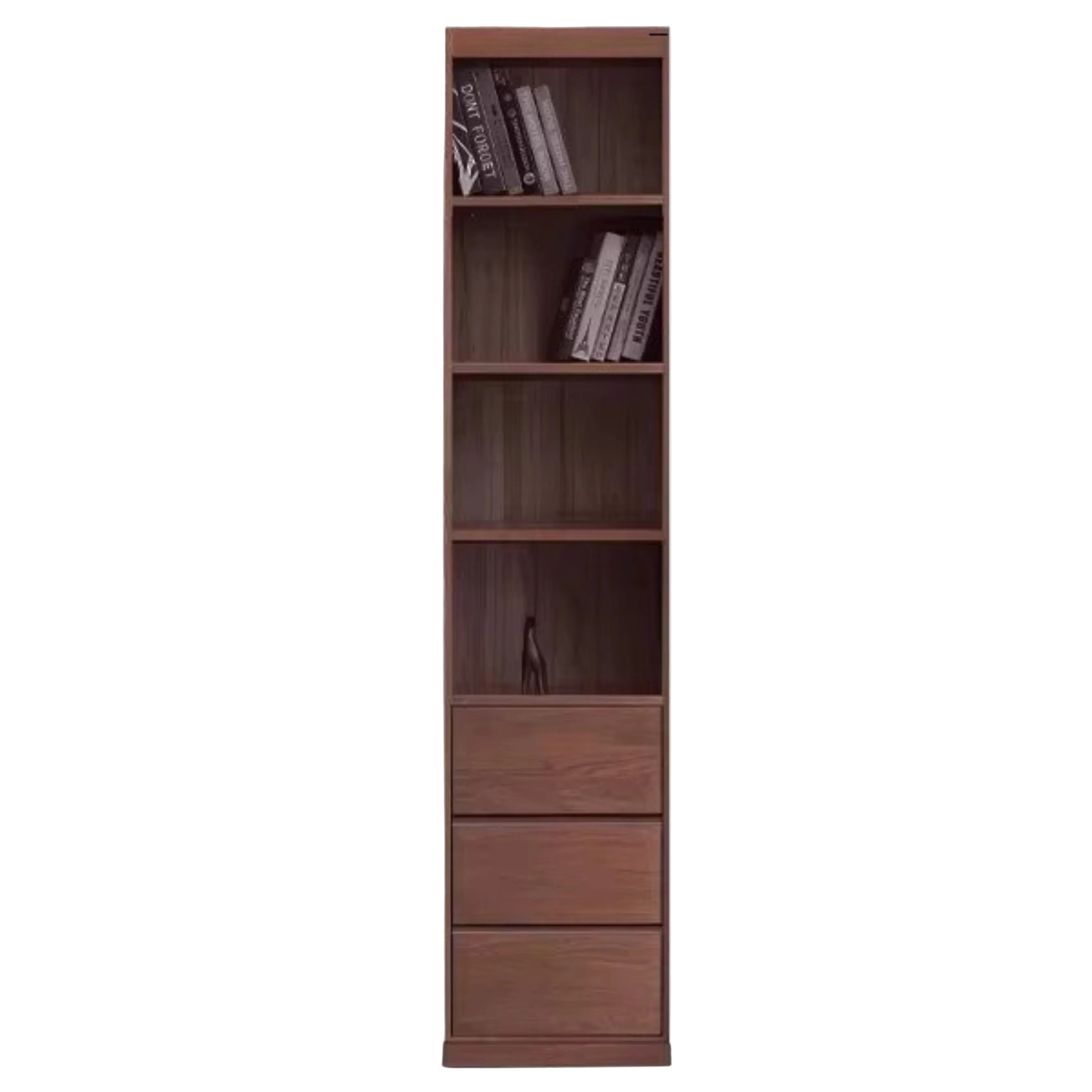 Oak, Solid Rubberwood Modern Bookcase Storage