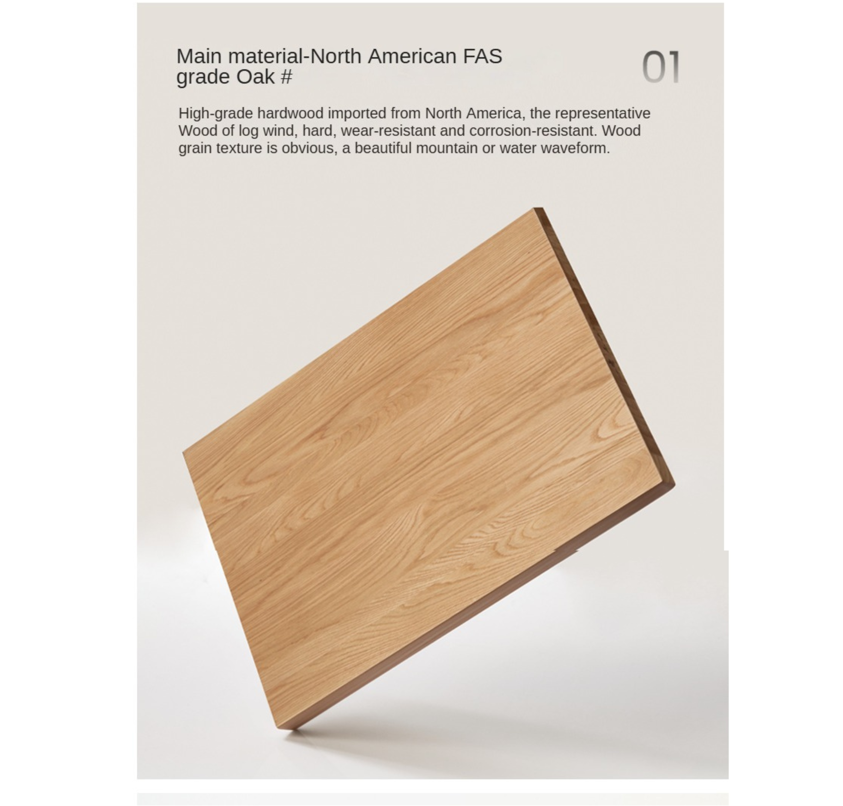 Oak, Ash Solid Wood Genuine Leather, ecological leather Suspended Bed Italian Light Luxury