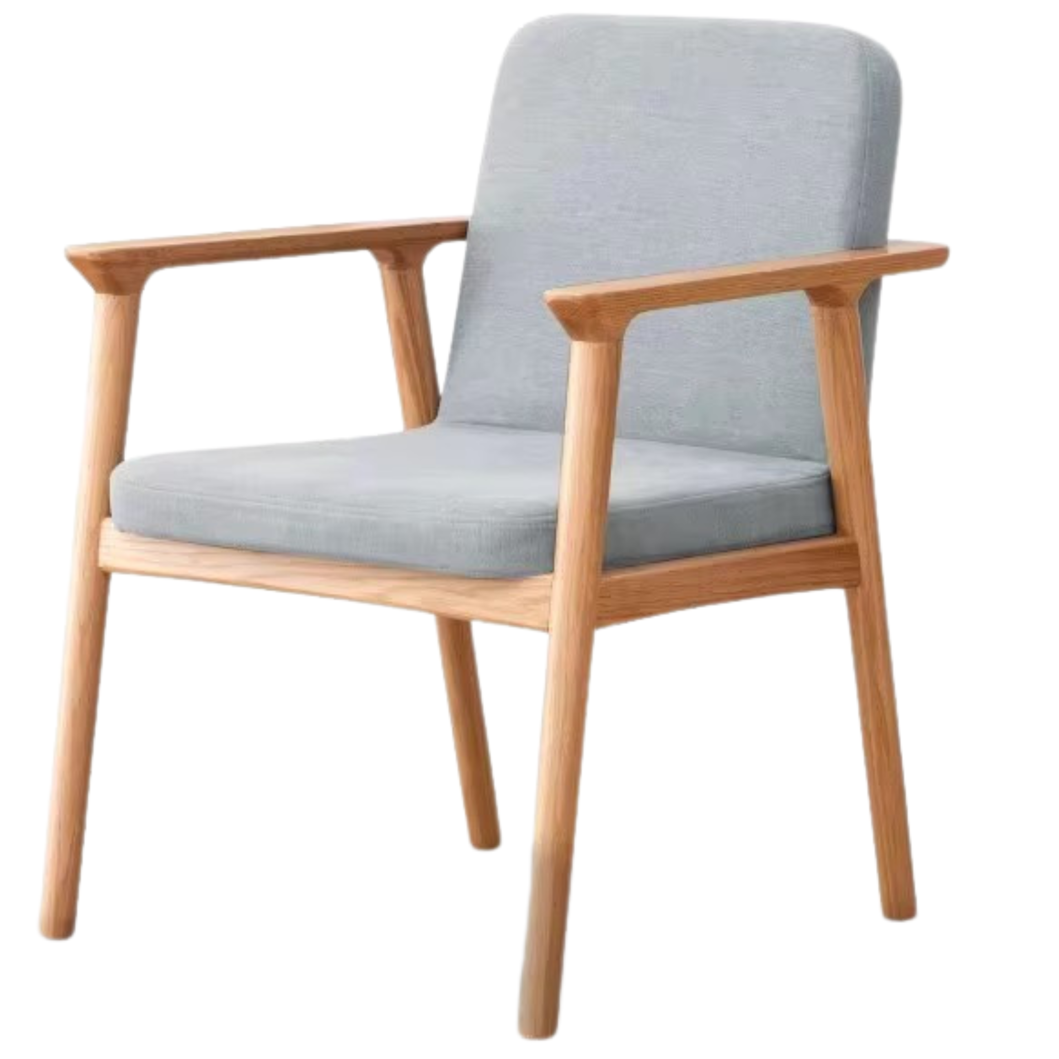 Oak Solid Wood Back Soft Dining Chair