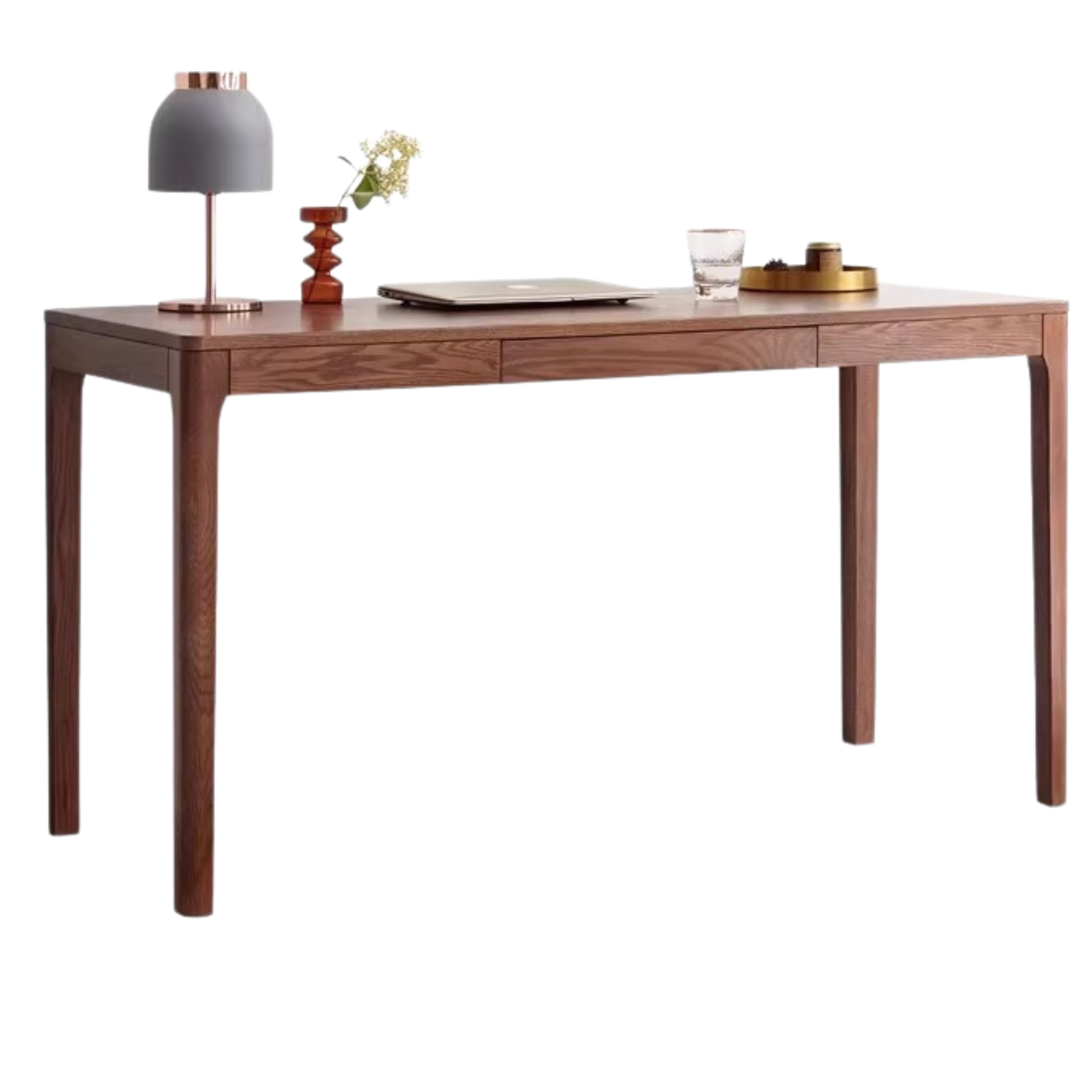 Oak, Beech Solid Wood Shelves Office Desk