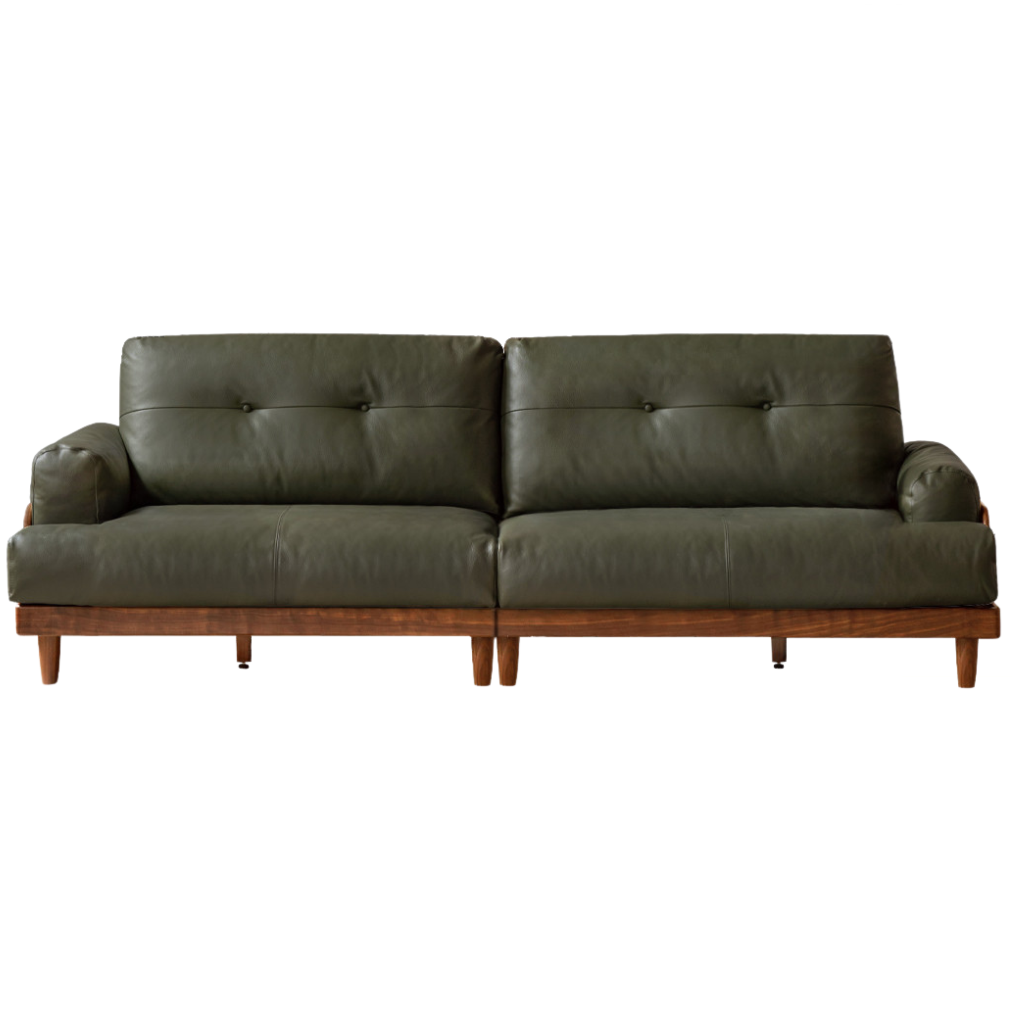 Black Walnut Solid Wood Leather, Fabric Sofa Modern