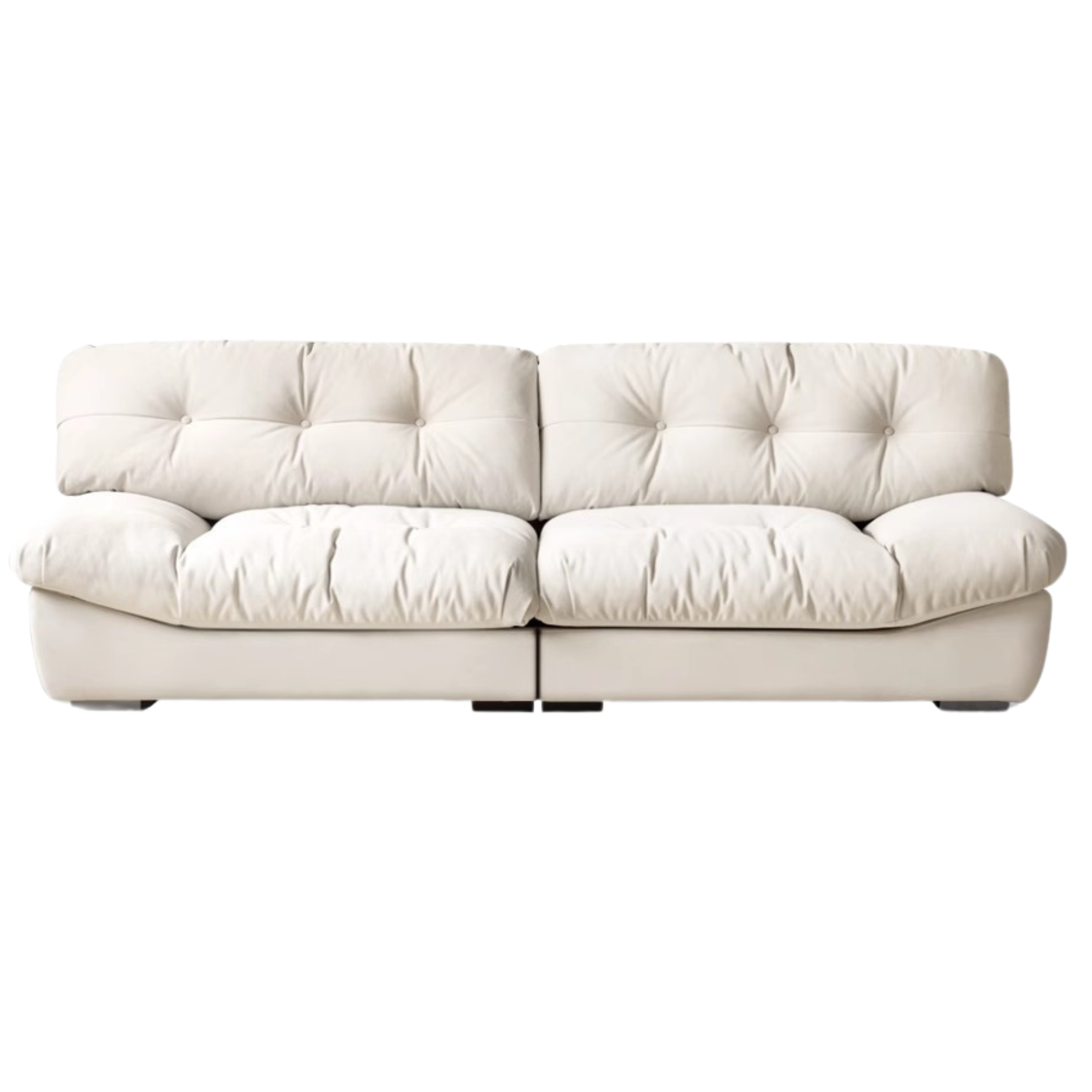 Fabric Italian Style Cloud Sofa With Russian Birch Wood Frame