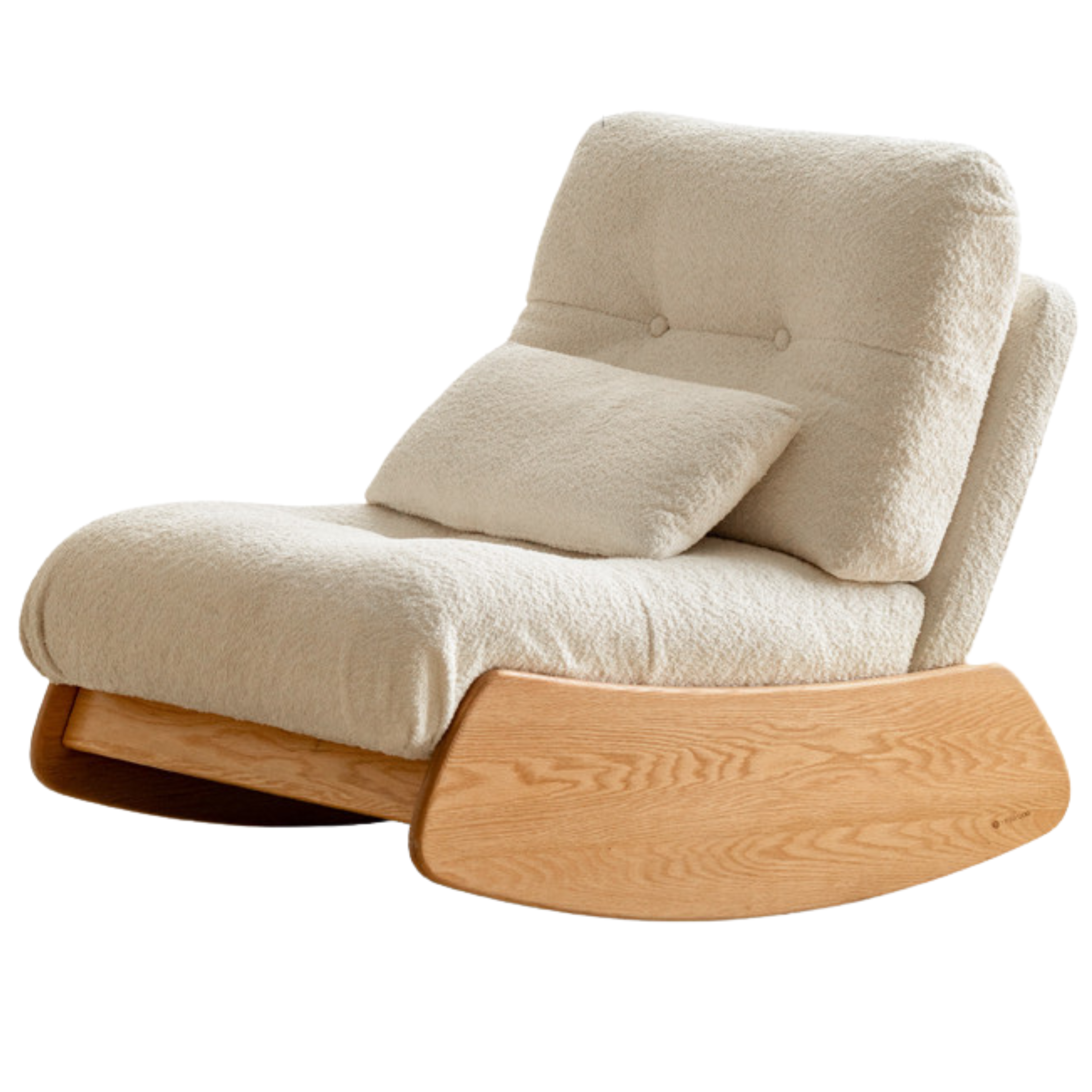 Oak, Beech Solid Wood Sheep Velvet-Cloud Cotton Leisure Chair)