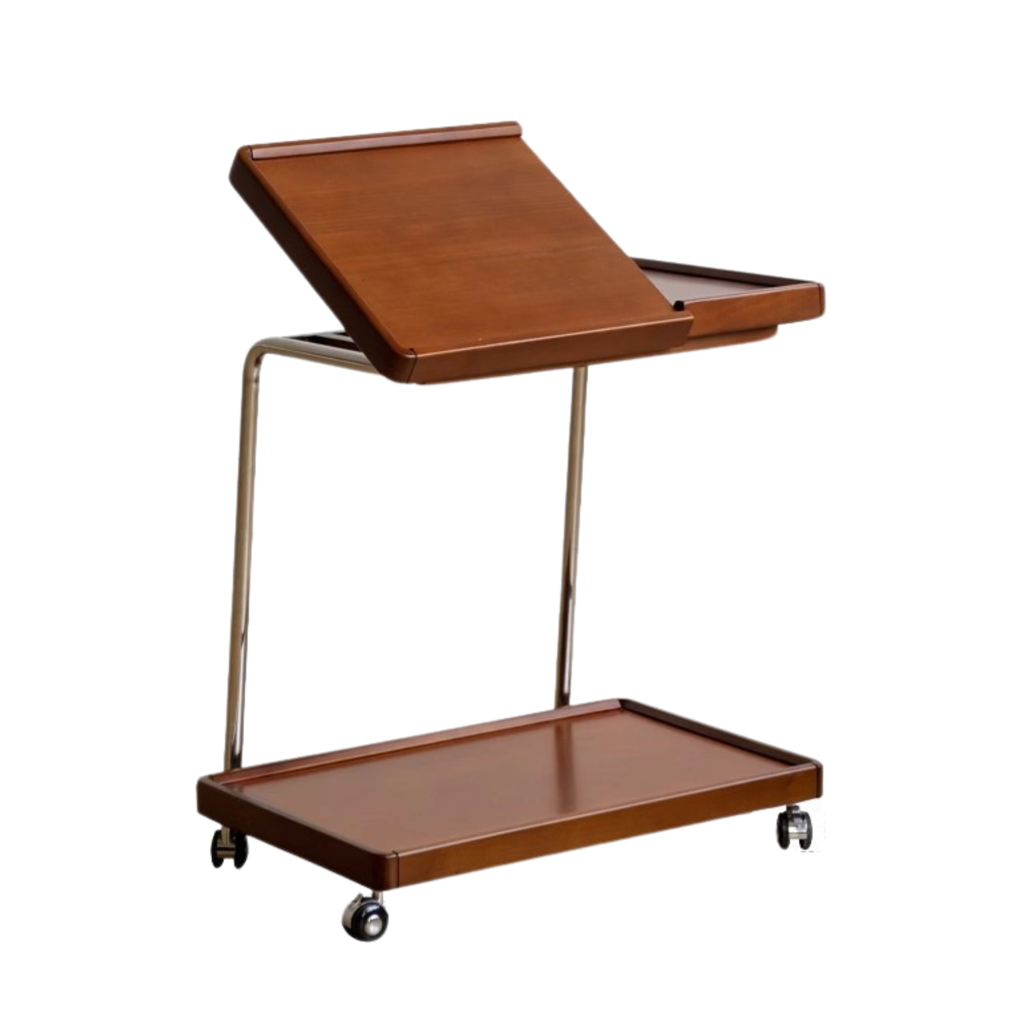 Poplar, Cherry, Black Walnut, Oak Solid Wood Mobile Side Table