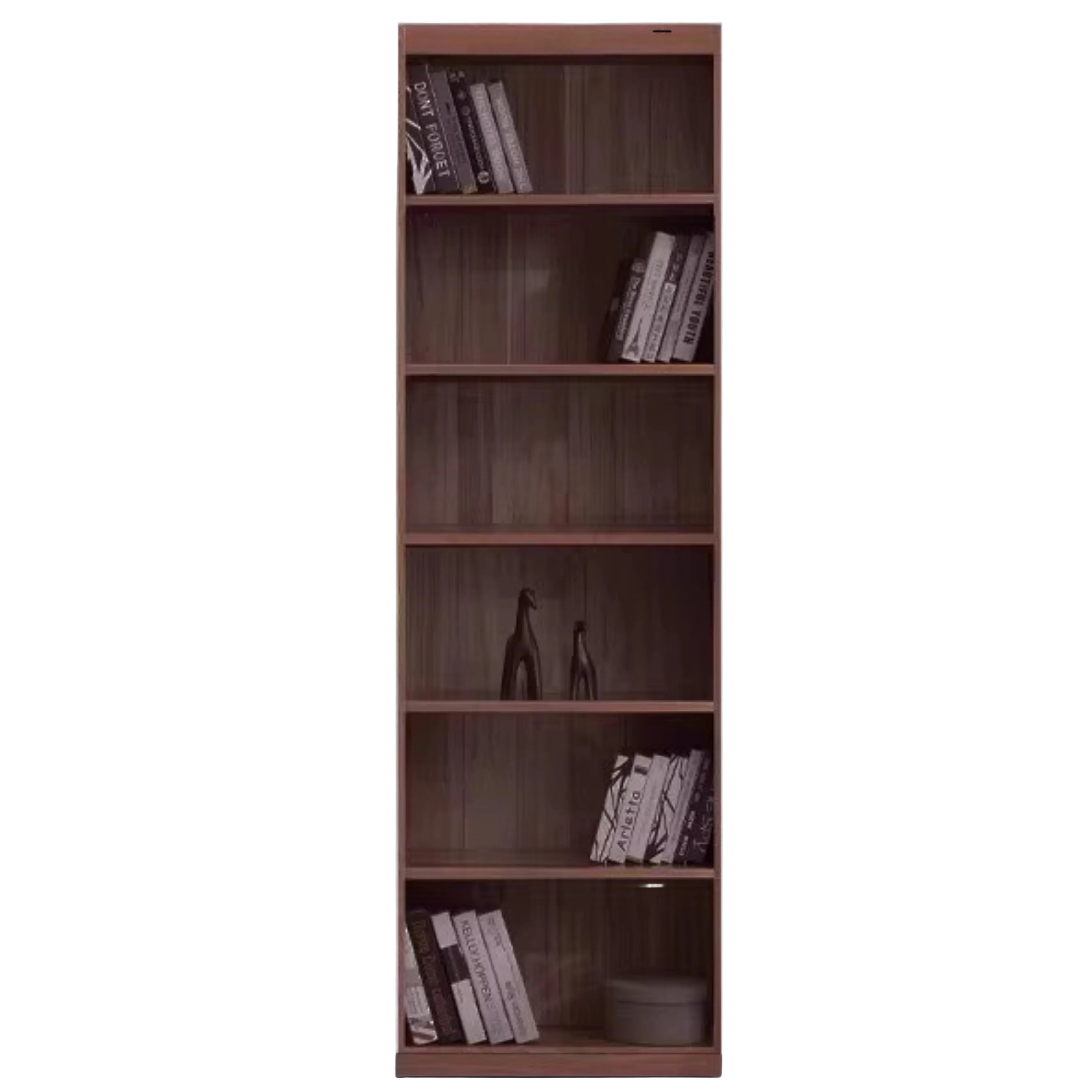 Oak, Solid Rubberwood Modern Bookcase Storage