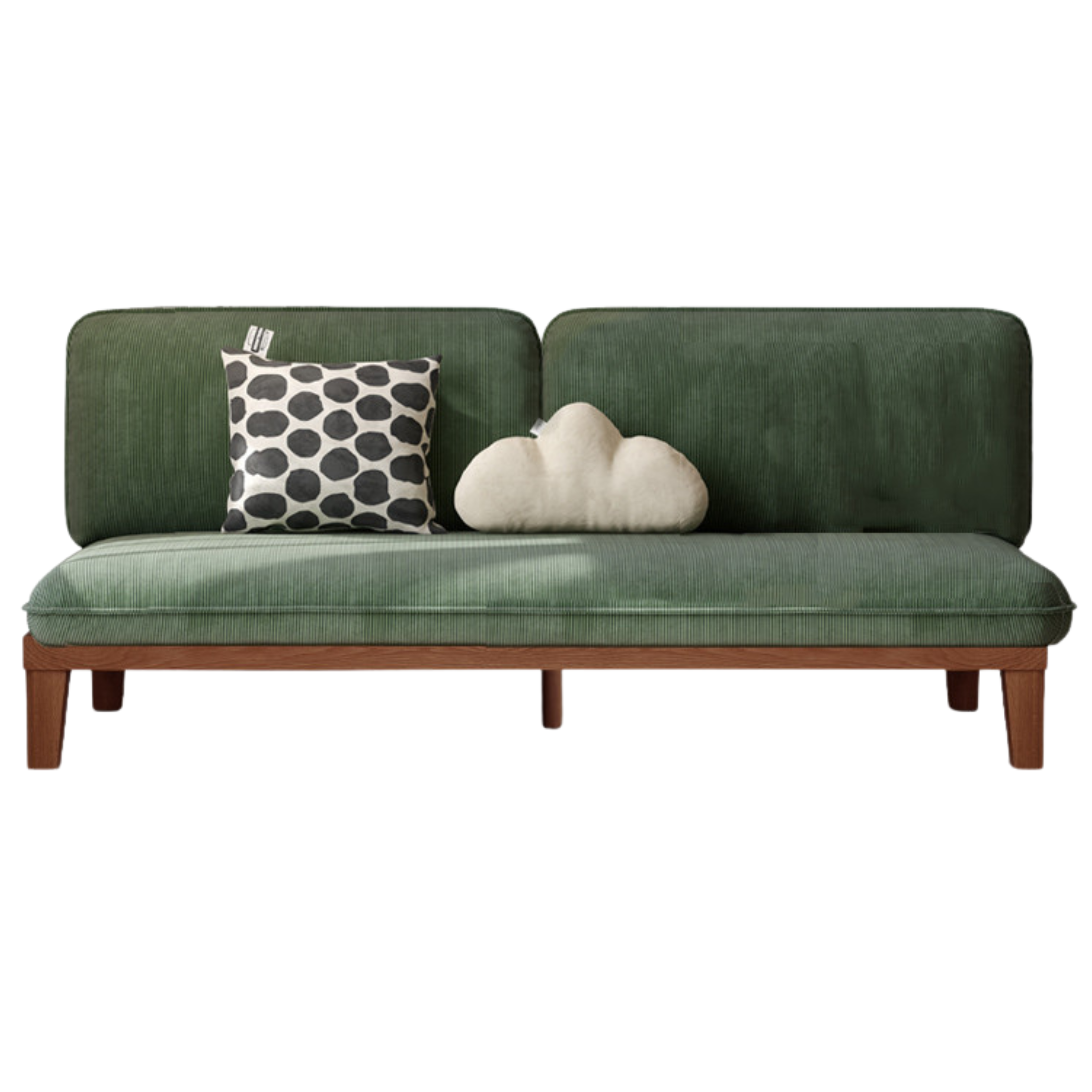 Oak Solid Wood Fabric Sofa.