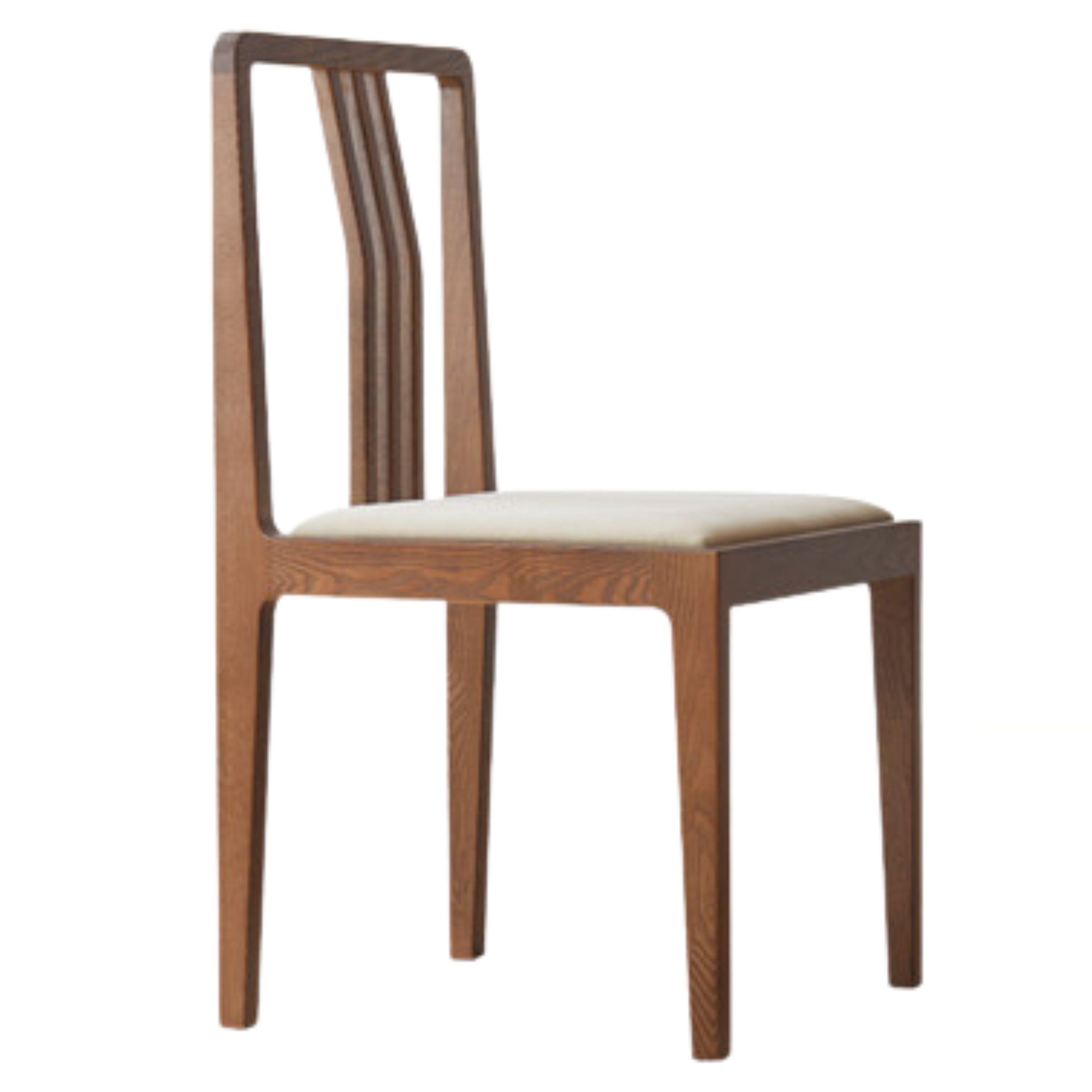 Set 4 pcs Black Walnut, Ash Solid Wood Dining Chair with Backrest 4pcs