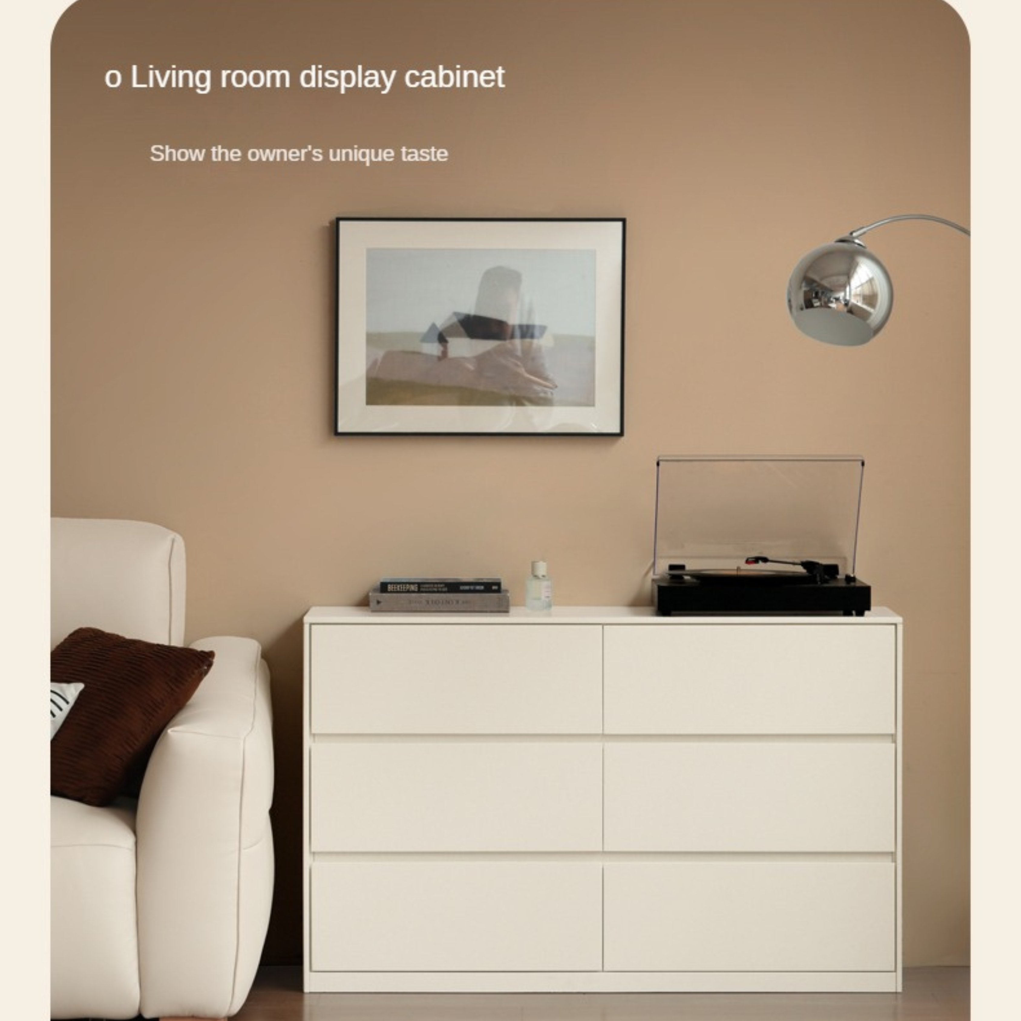 Solid Rubberwood Cream Style Chest of Drawers