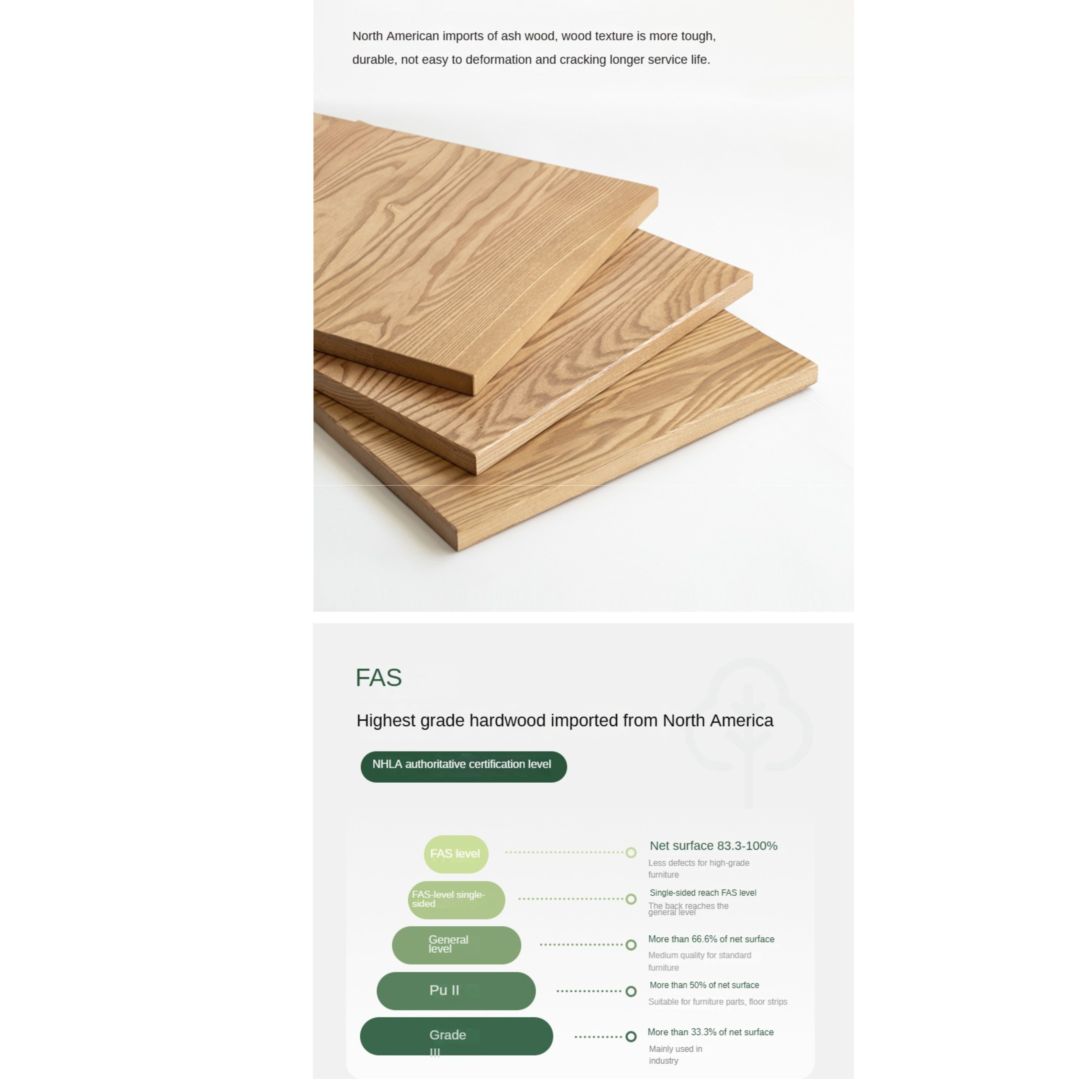 Oak, Ash Solid Wood Genuine Leather, ecological leather Suspended Bed Italian Light Luxury