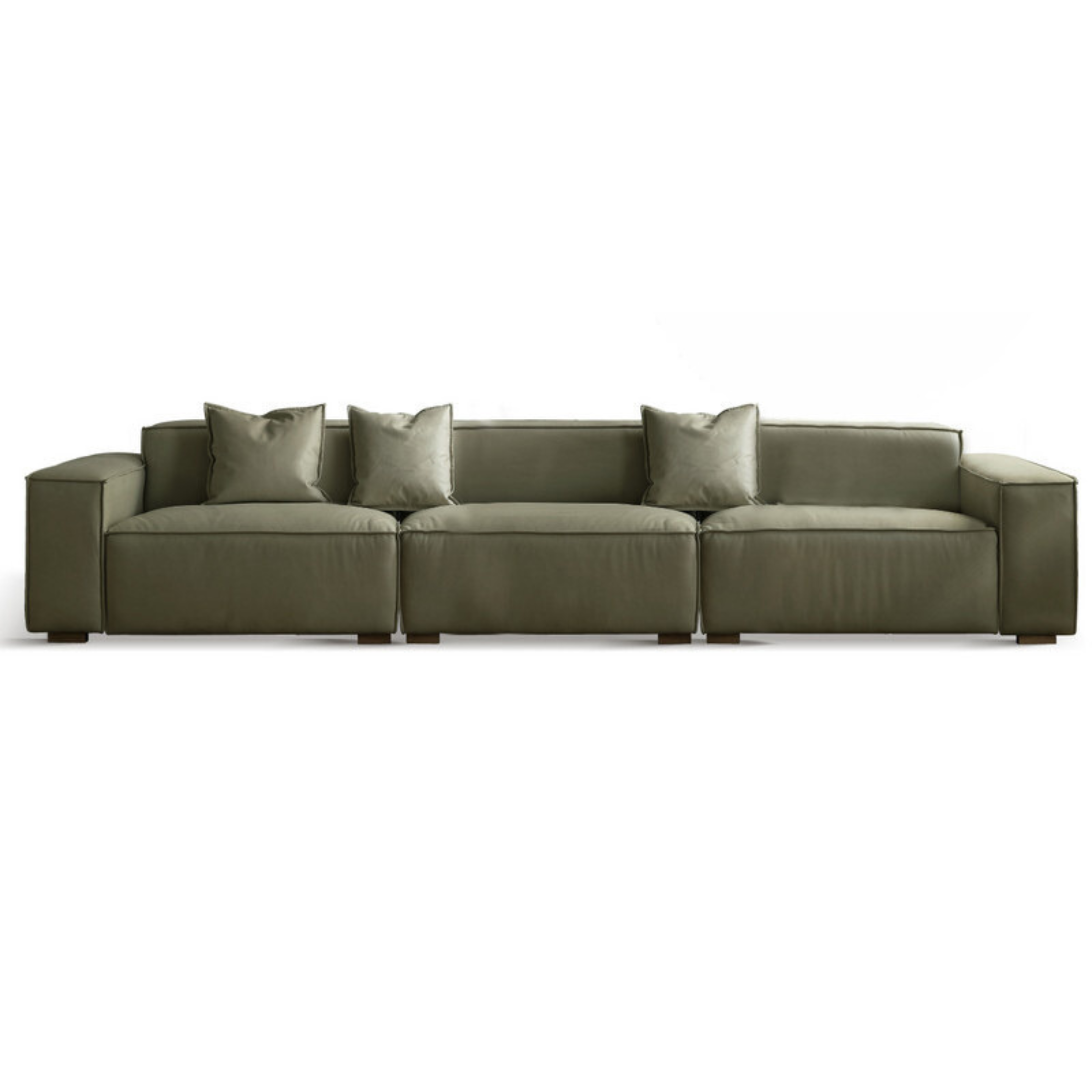 First Layer Cowhide Leather Sofa.