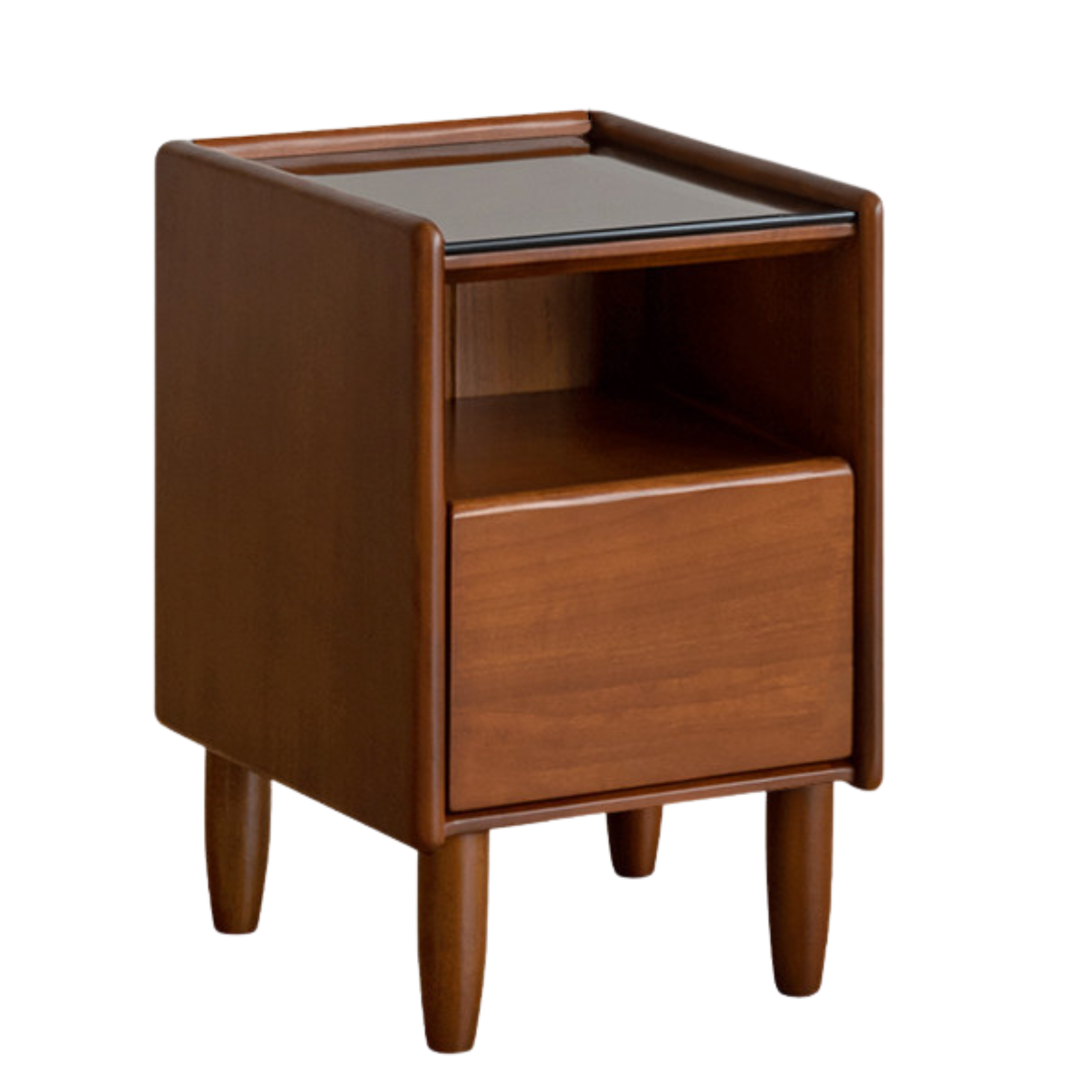 Black Walnut, White Ash, Cherry, Poplar, Tulipwood, Solid Rubberwood Modern Nightstand
