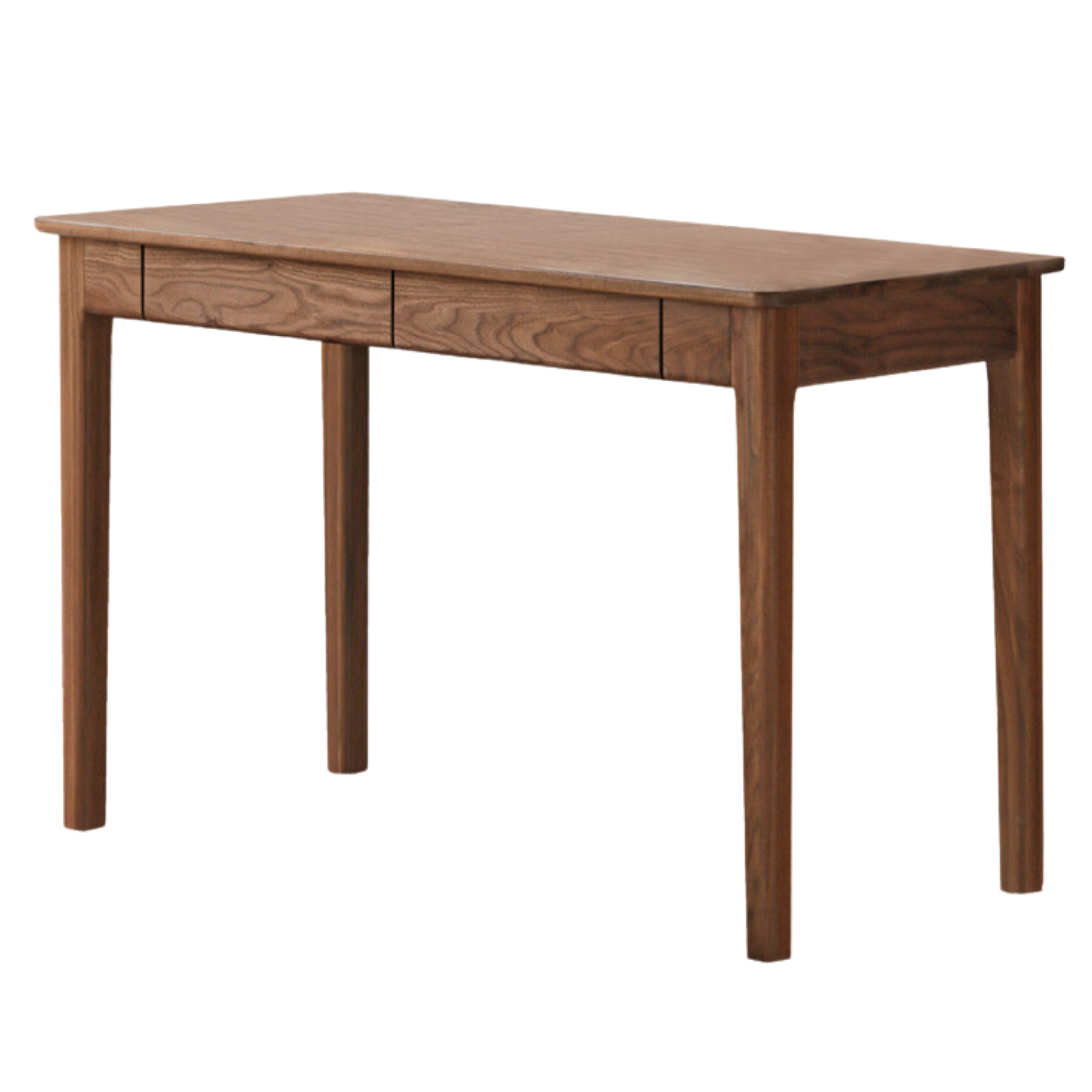 Black Walnut Solid Wood Desk With Drawers