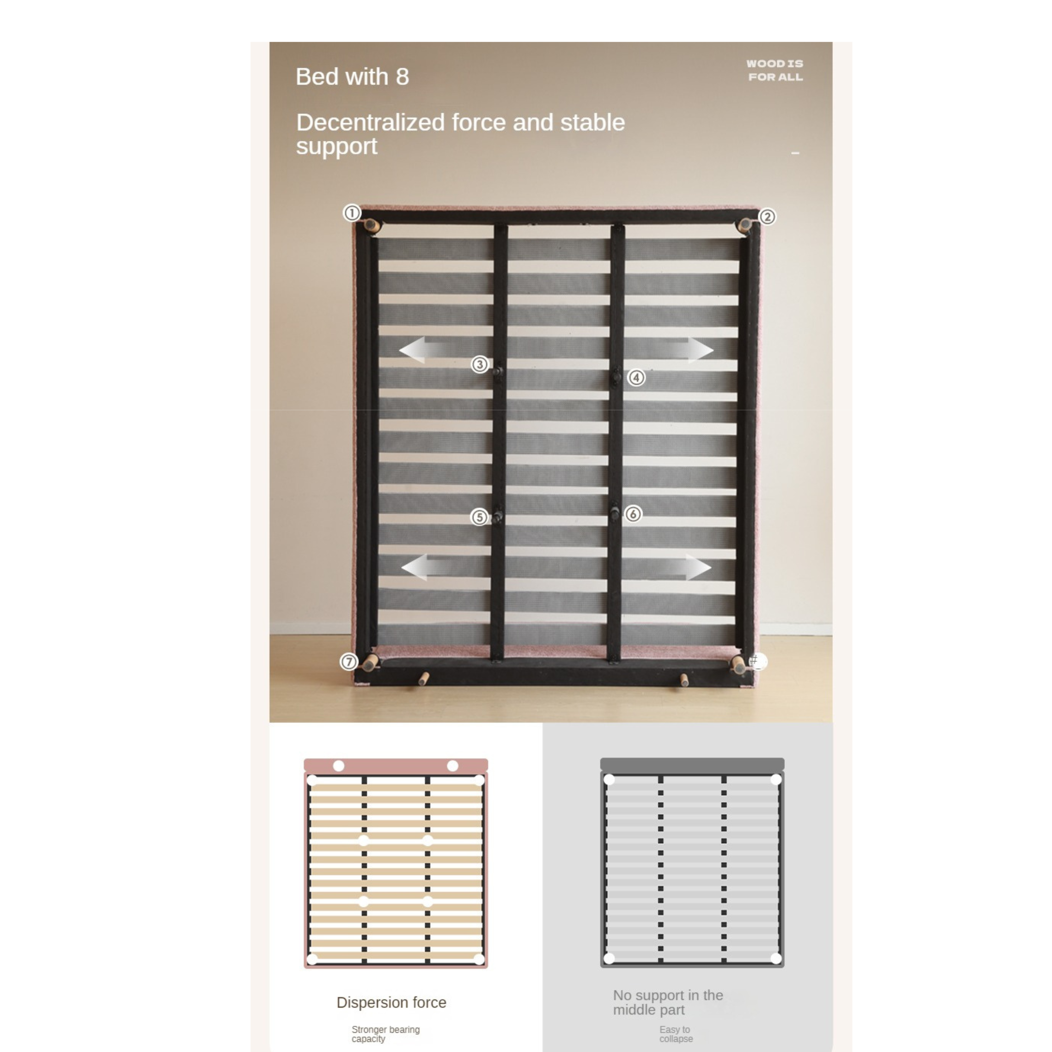 Fabric Pink Bed French Style