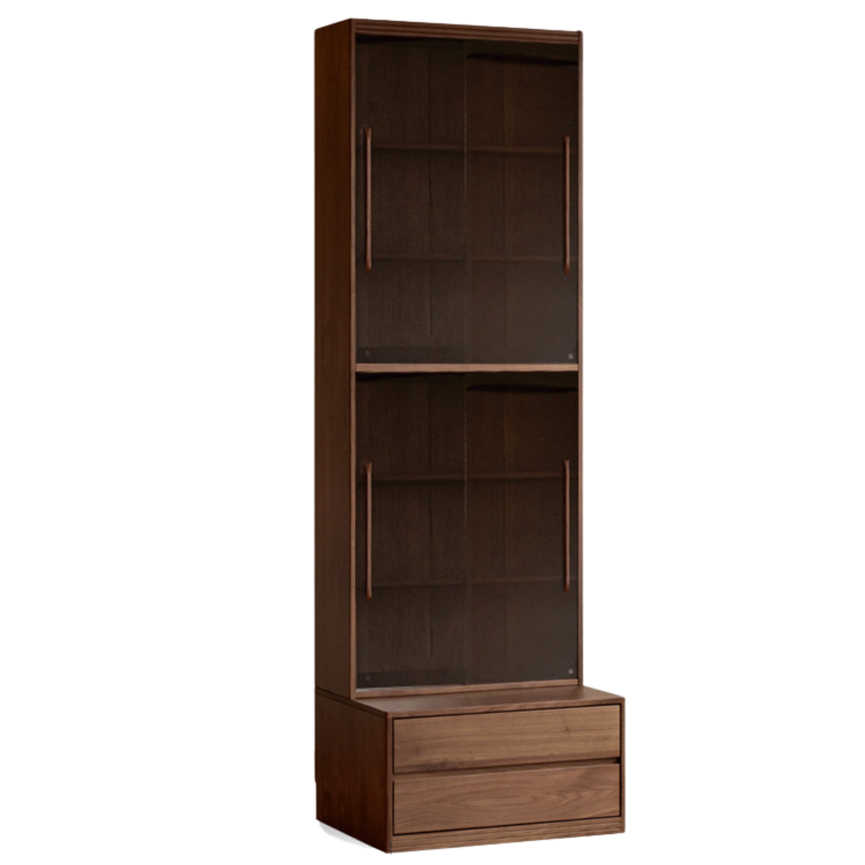 Black Walnut, Oak, Sandalwood, Ash Solid Wood Light Luxury Combined Bookshelf With Seat