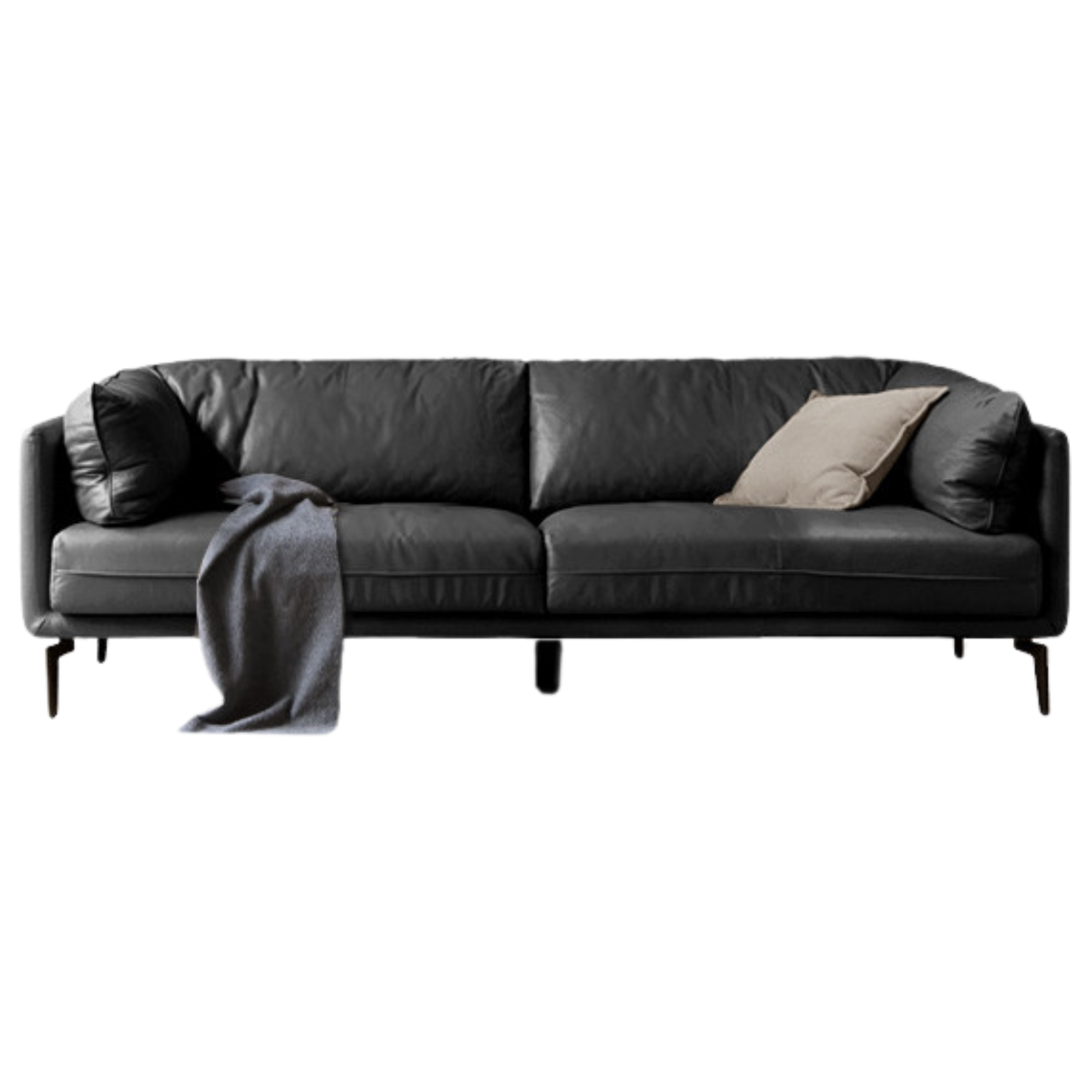 First Layer Cowhide, Organic Leather ,Tech Fabric Italian Style Sofa.