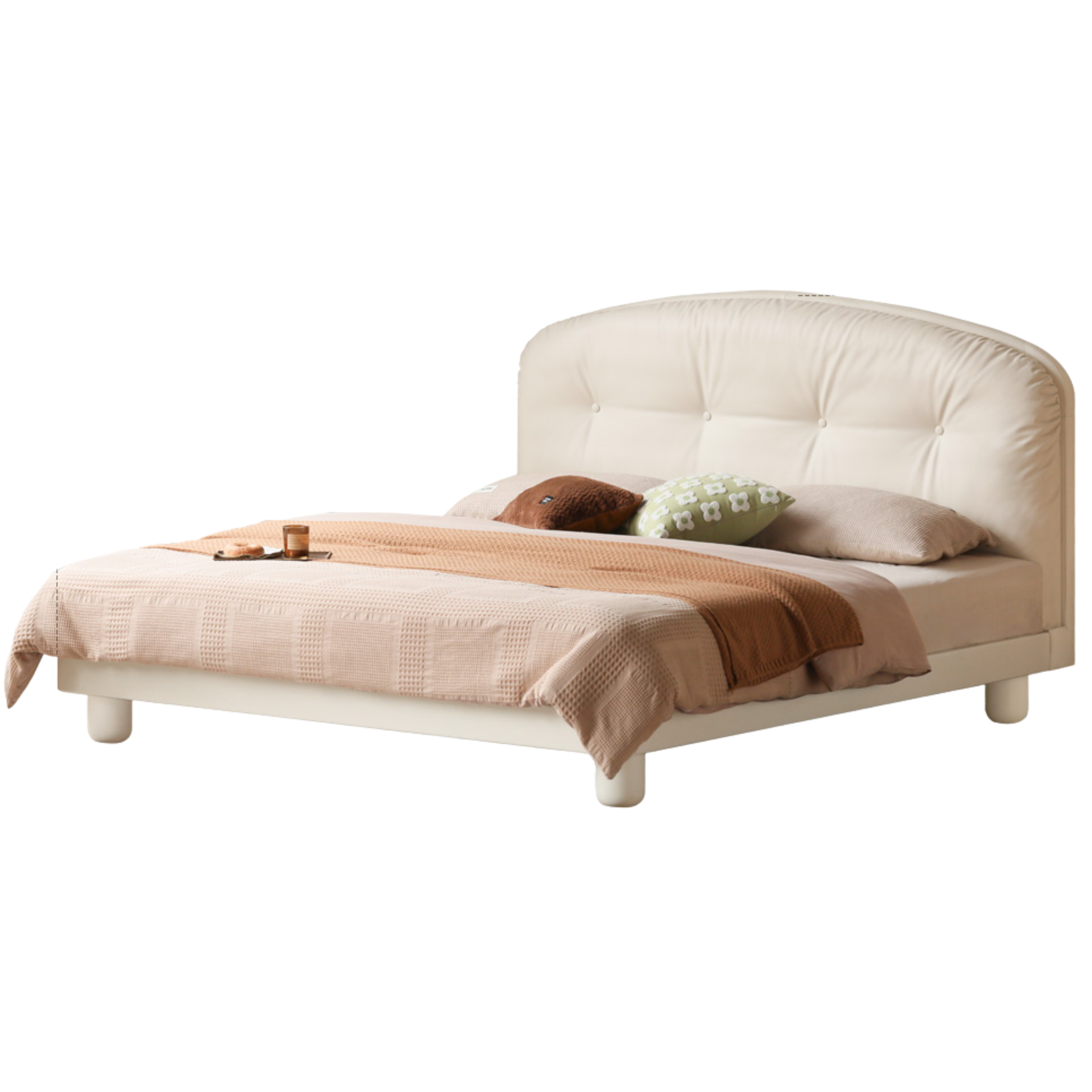 Poplar Solid Wood French Cream Style Bed