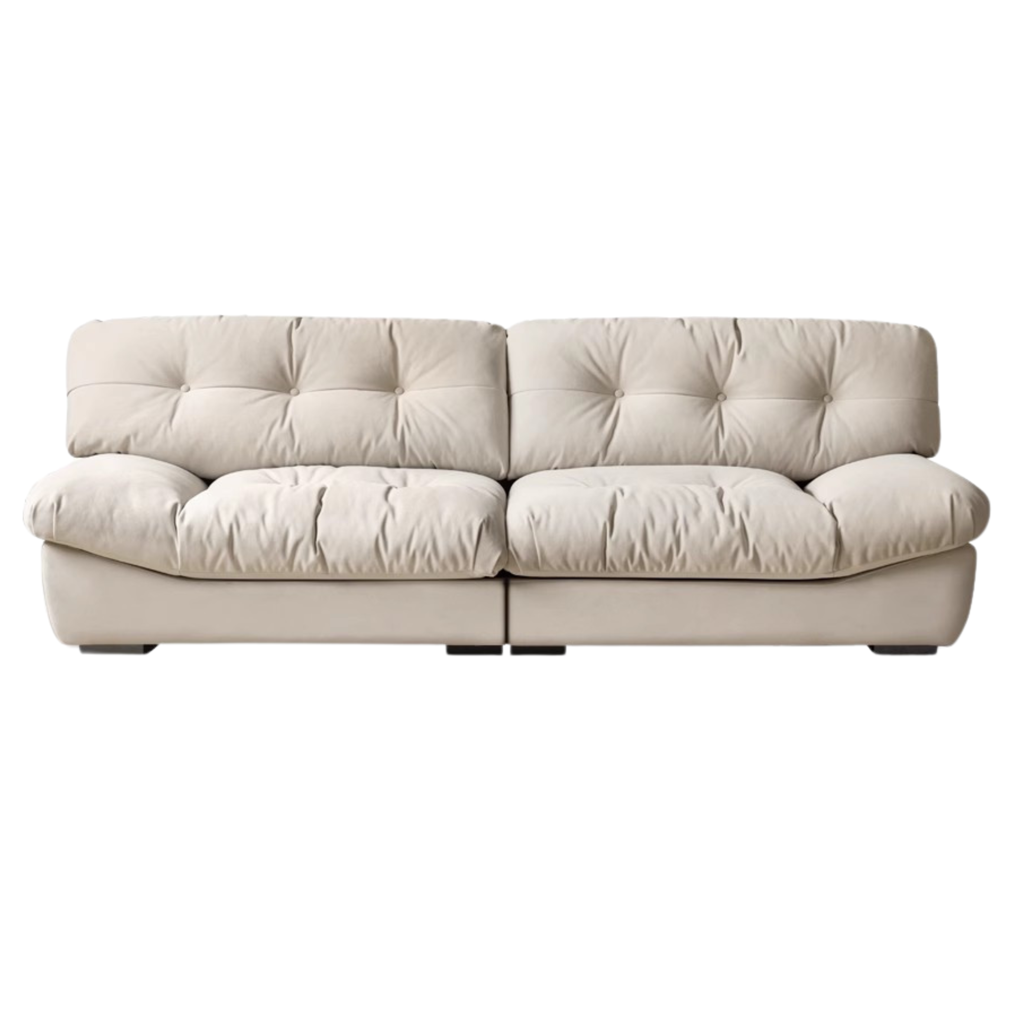 Fabric Italian Style Cloud Sofa With Russian Birch Wood Frame