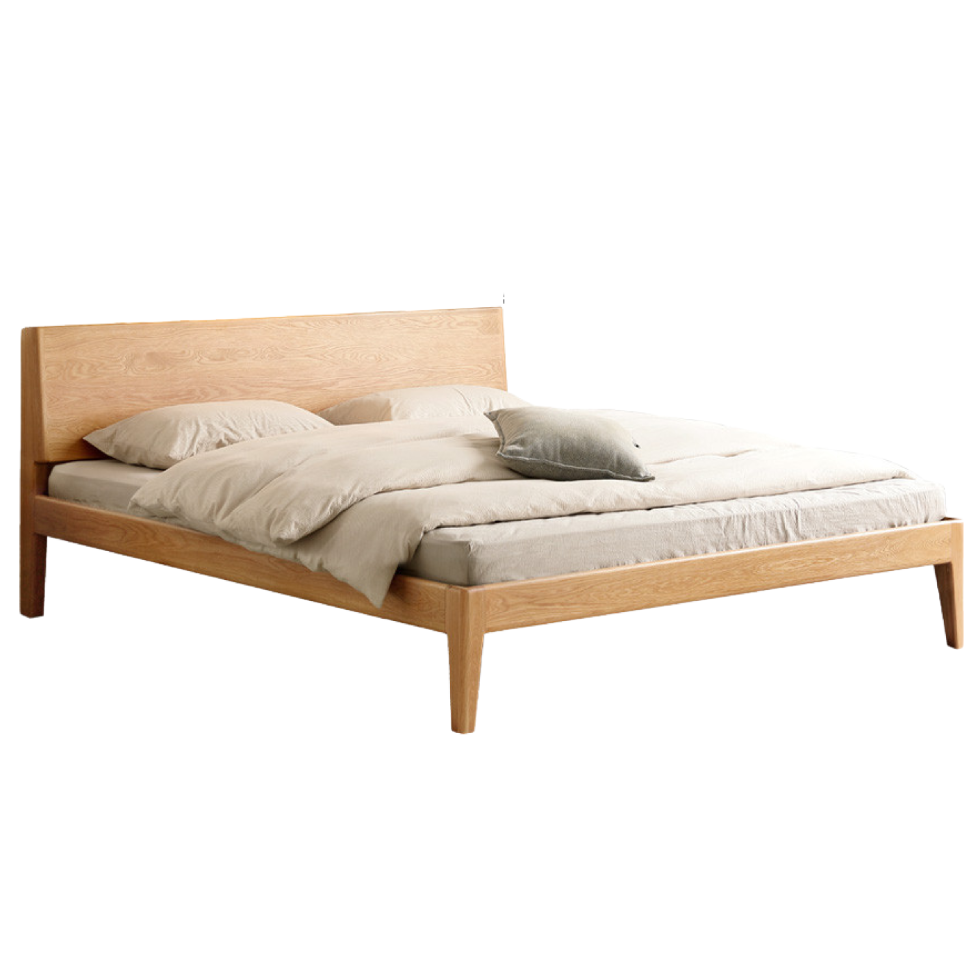 Oak Solid Wood with LED Light Bed
