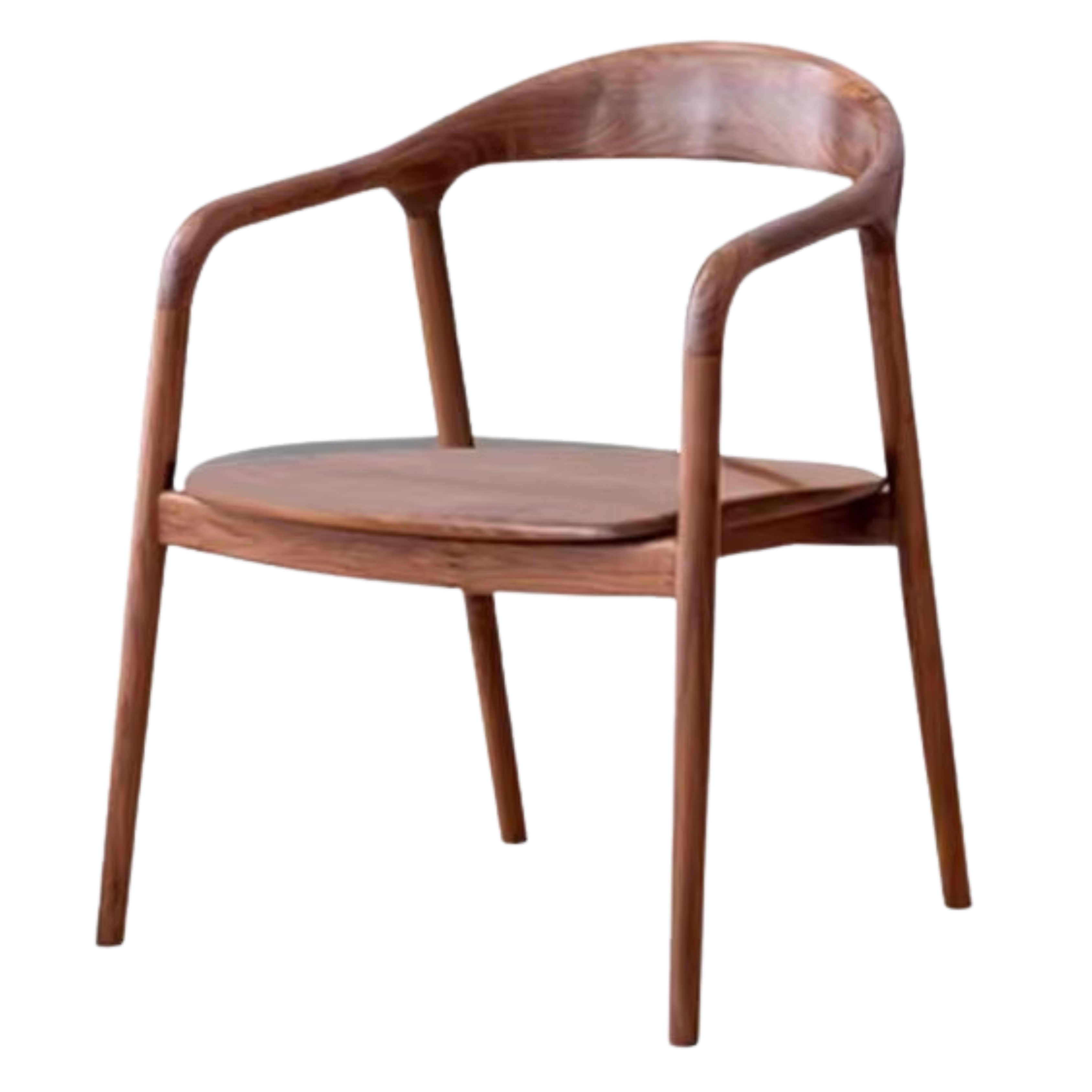 Black Walnut, Ash Solid Wood First Layer Cowhide Horn Chair
