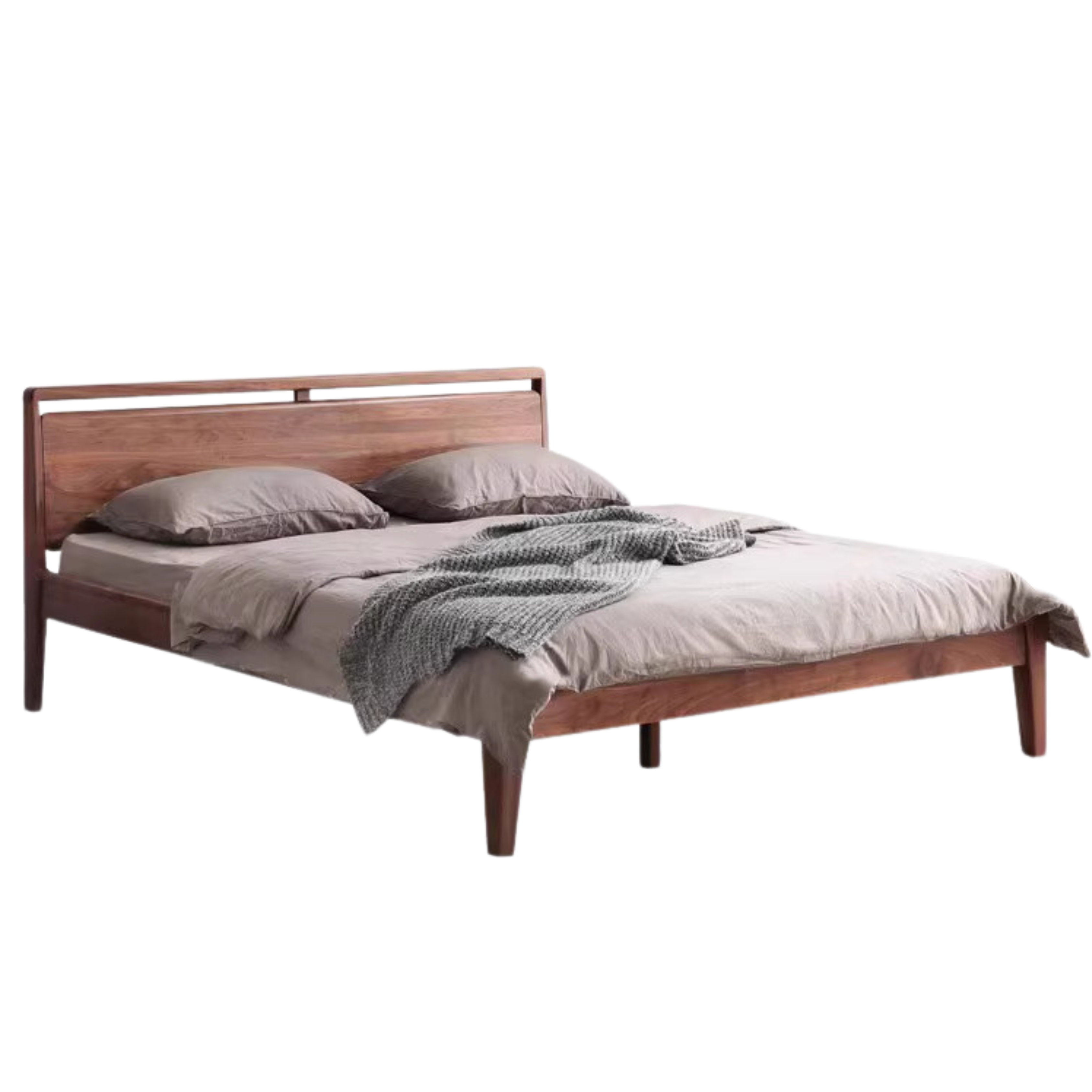 Black Walnut Solid Wood Bed